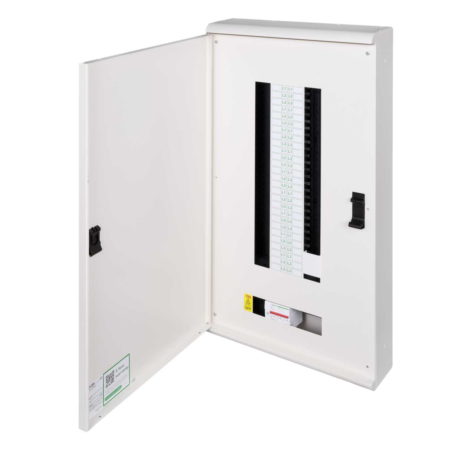 Merlin Distribution Board Schneider Merlin Acti9 Isobar P 18 Way 125A TP+N Type B Meter Ready ...