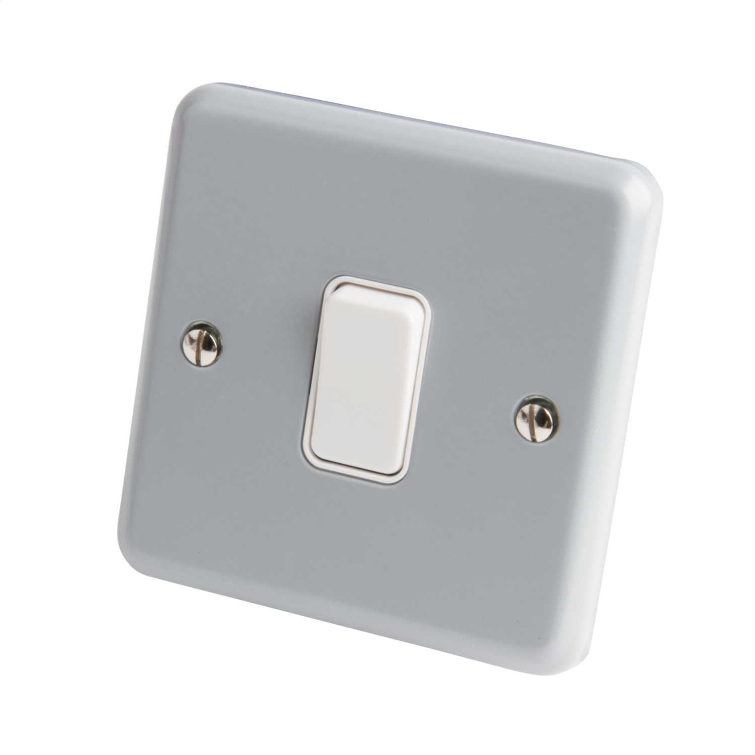 MK Metalclad Plus 10A 1 Gang 2 Way Light Switch Metal Clad (K3591ALM) CEF