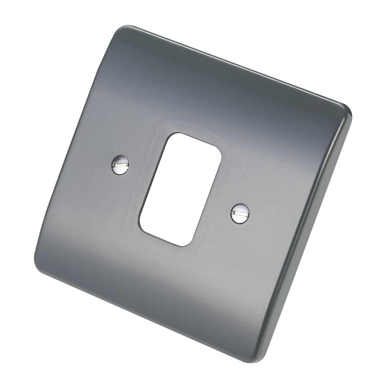 MK Logic Plus 1 Gang Grid Front Plate Graphite (K3631GRA) CEF
