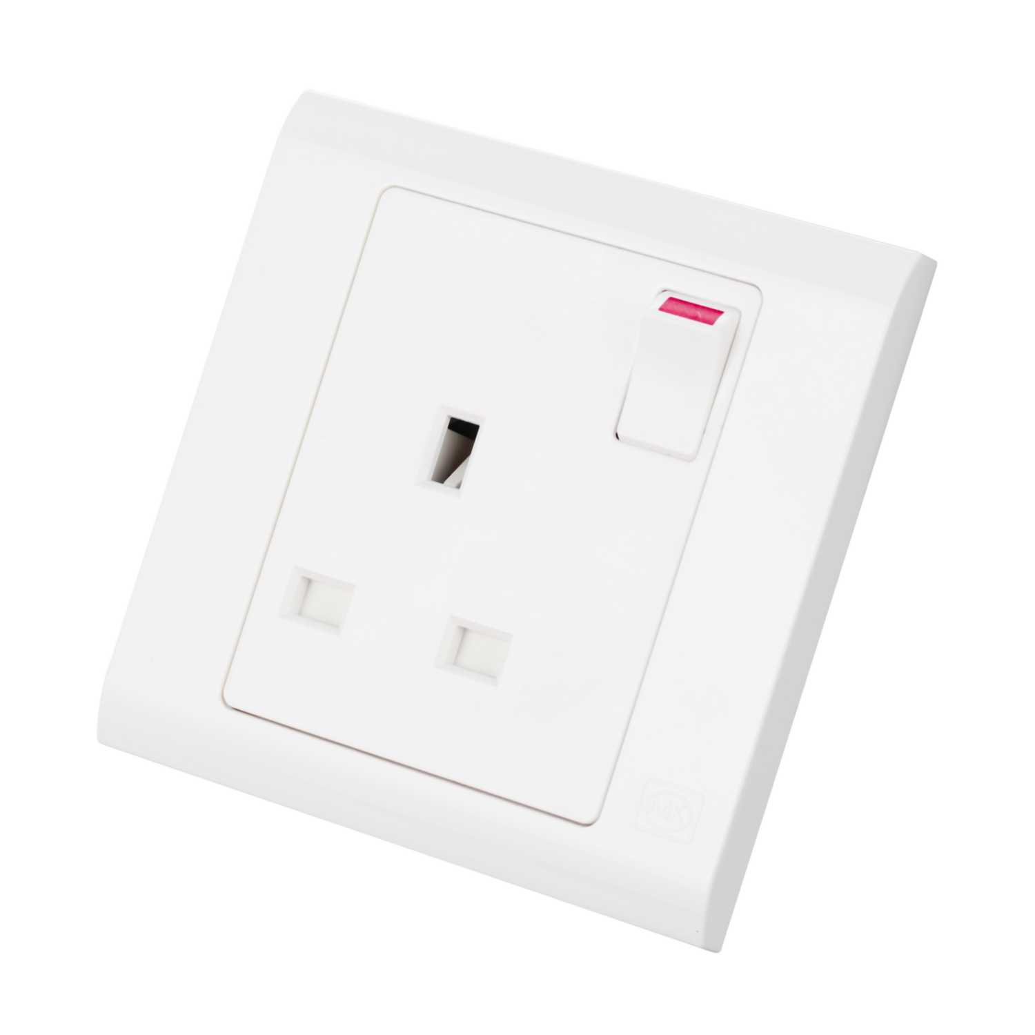 MK Essentials 13A DP 1 Gang Switched Socket White (MV2757DPWHI) CEF