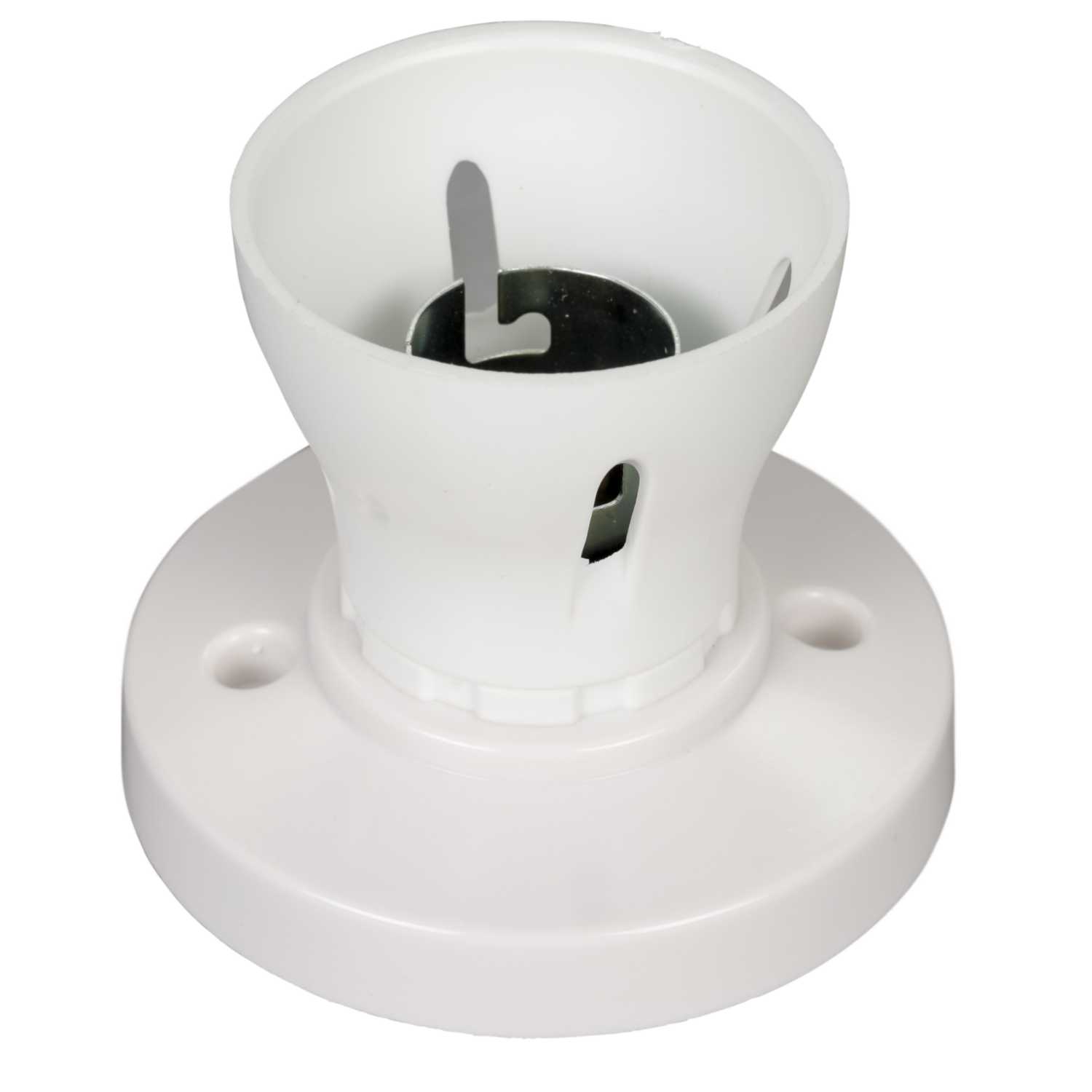 Knightsbridge BC Batten Lampholder with HO Skirt (SN8200) CEF