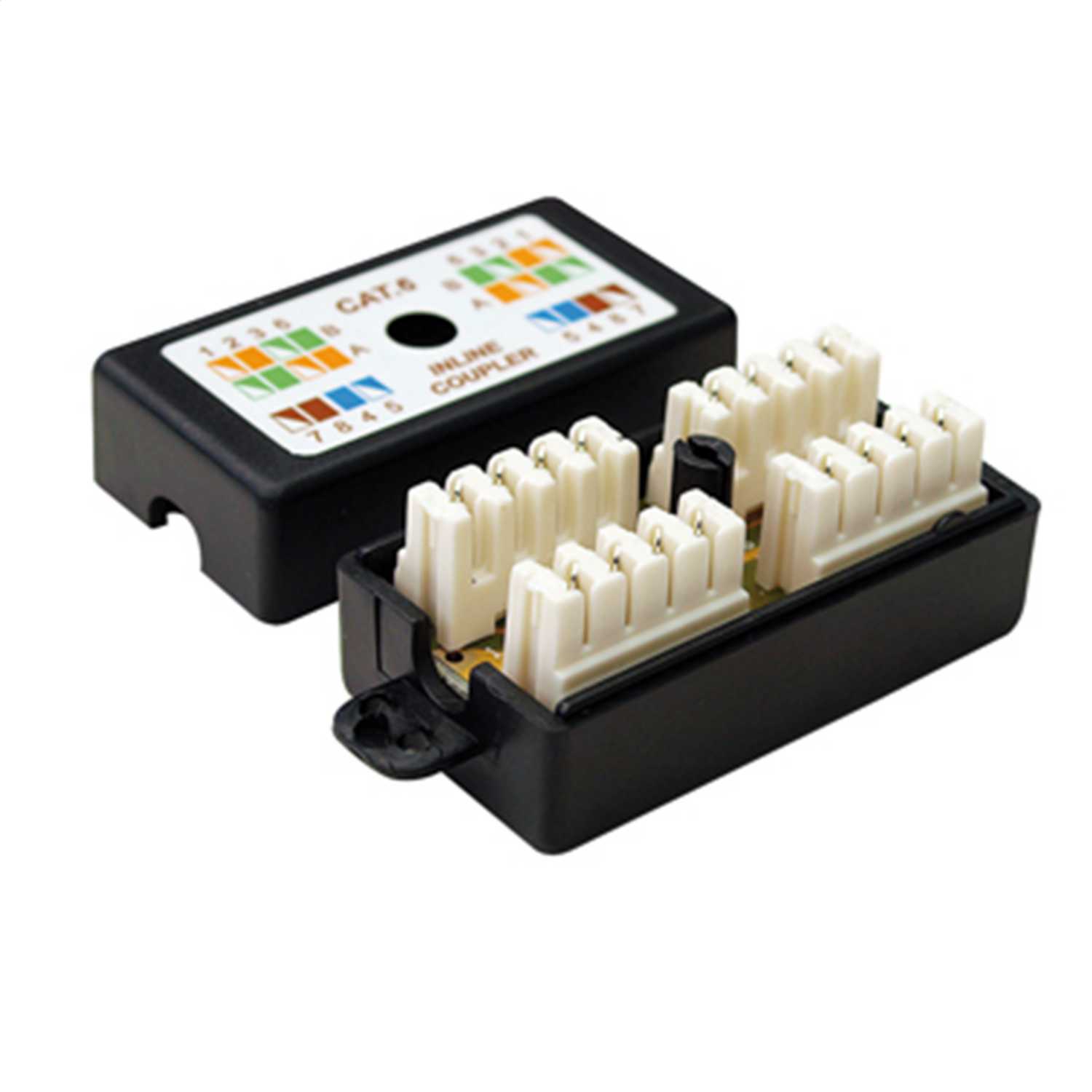 Knightsbridge CAT6 Black In Line Coupler Junction Box (SM315) CEF