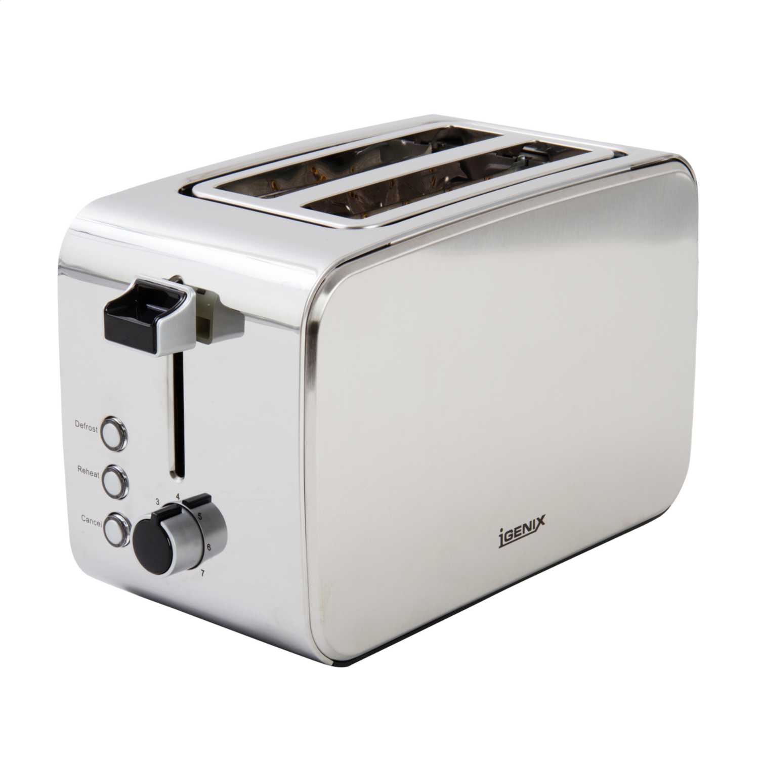 Igenix 2 Slice Toaster Brushed and Polished Stainless Steel (IG3202) CEF