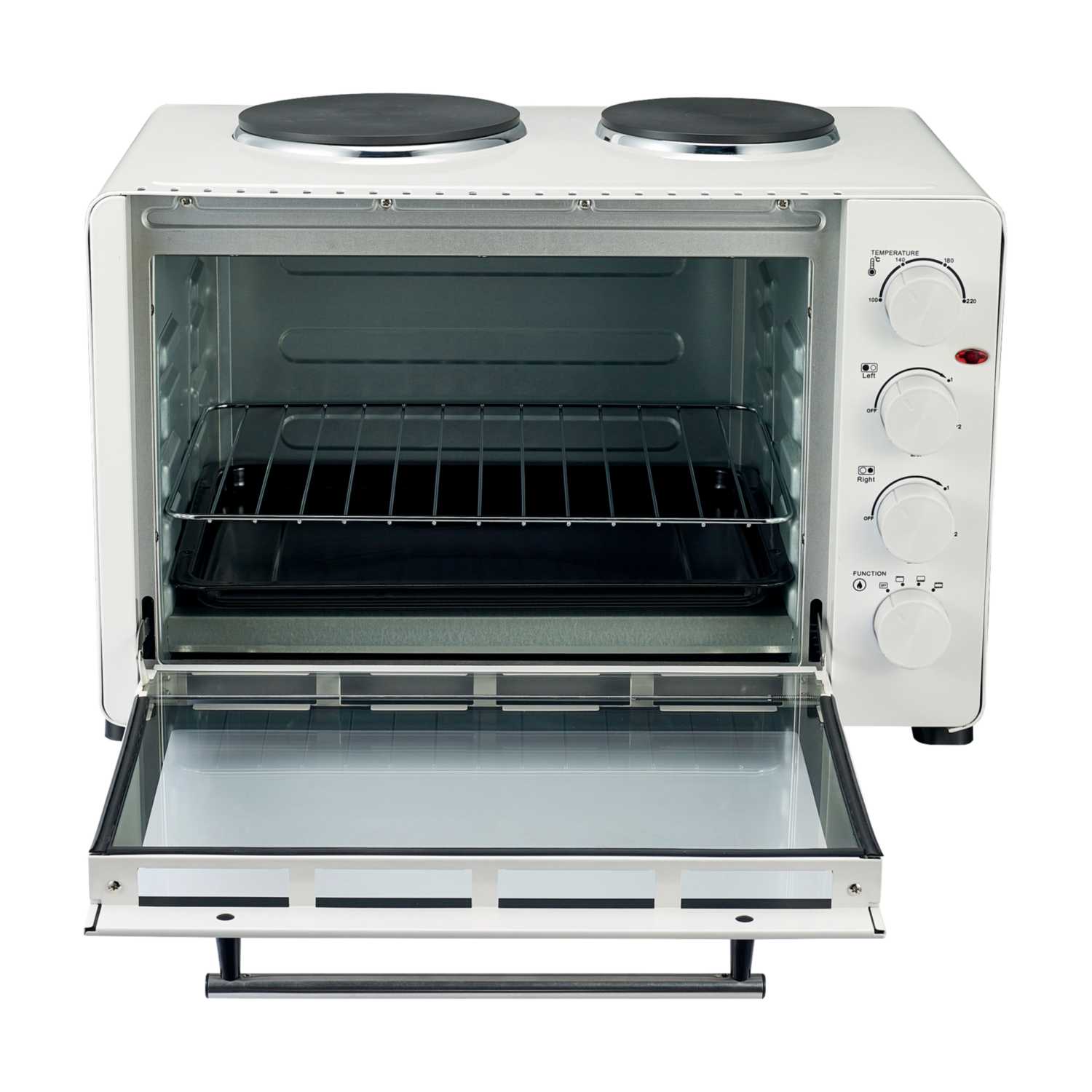 Igenix 45 Litre Electric Mini Oven with Double Hotplates (IG7145) CEF