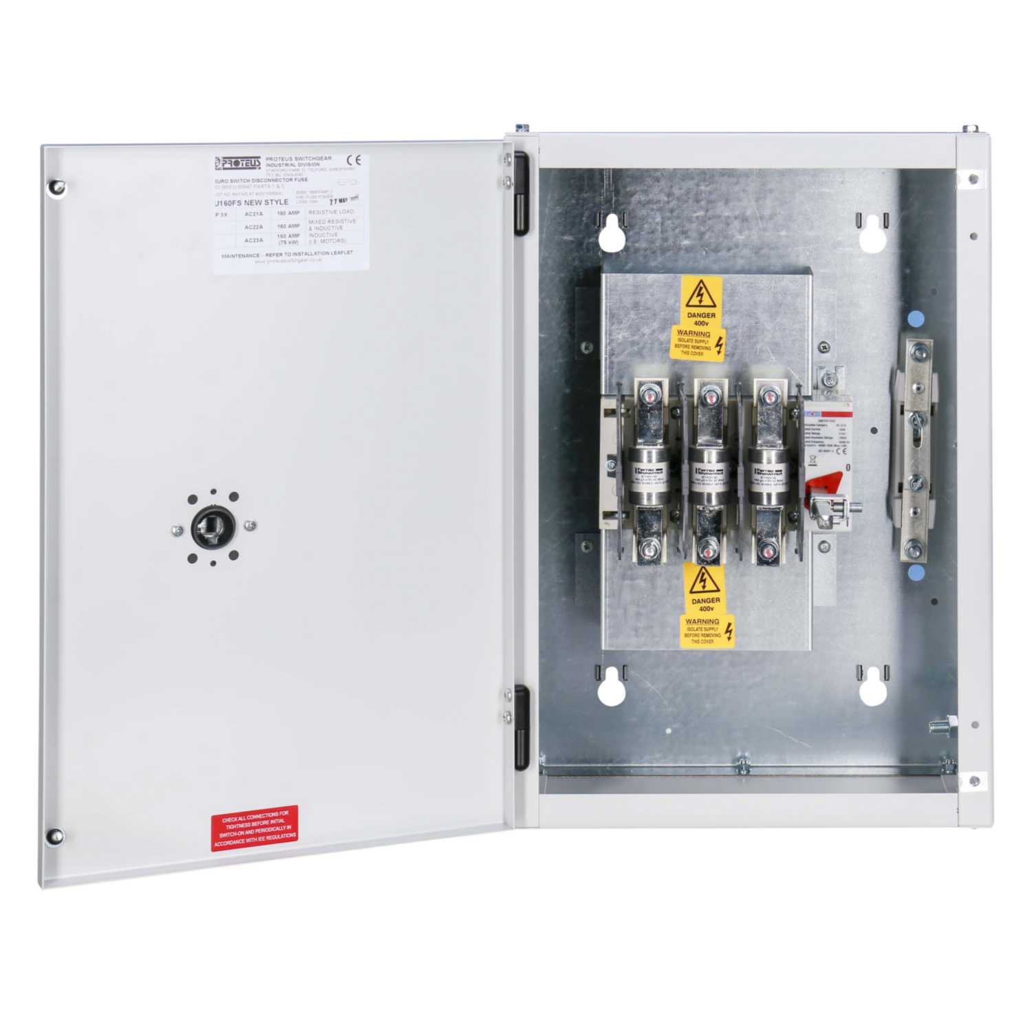 Proteus 160A TP+N Metal Fused Switch (U160FS) CEF