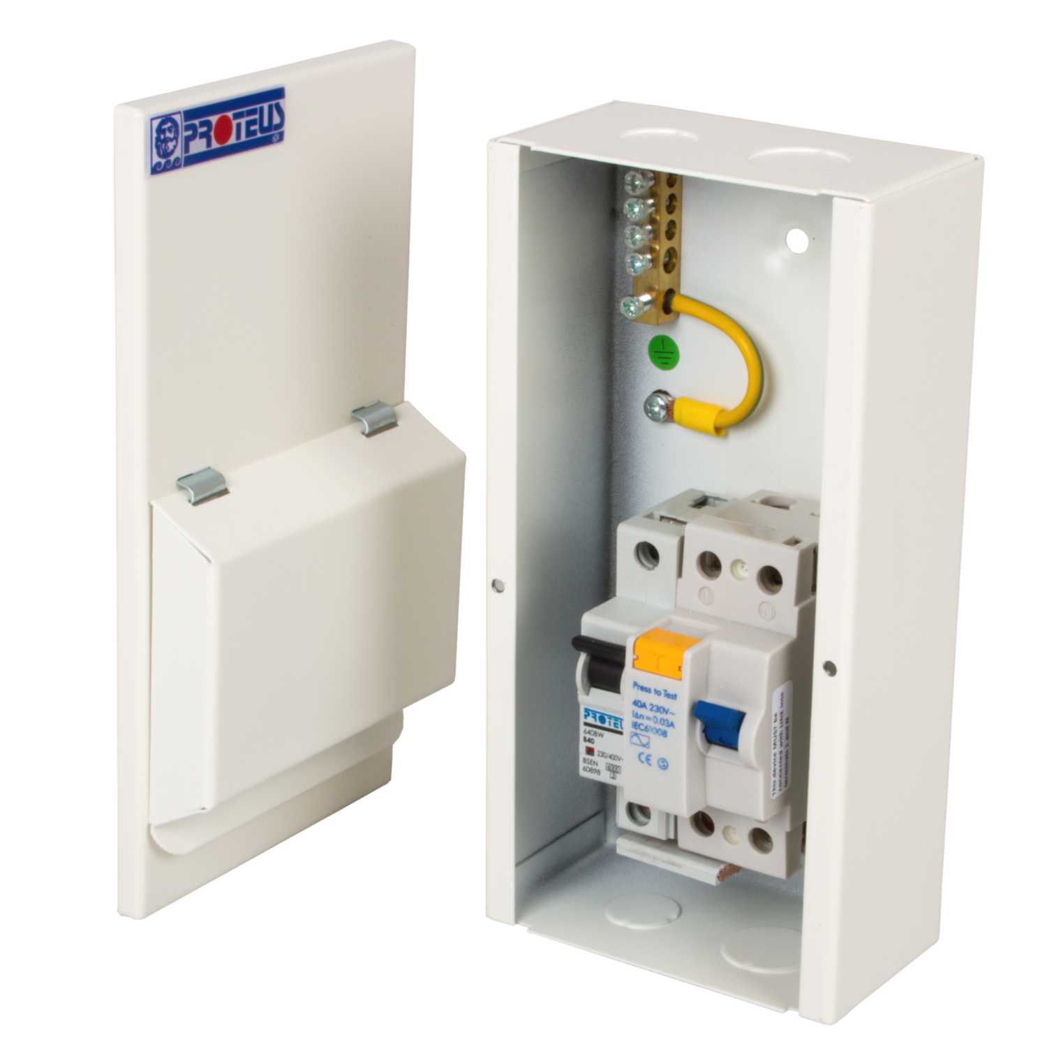 Proteus Metal Clad Shower Unit with 40A RCD and 40A MCB (APSU95) CEF