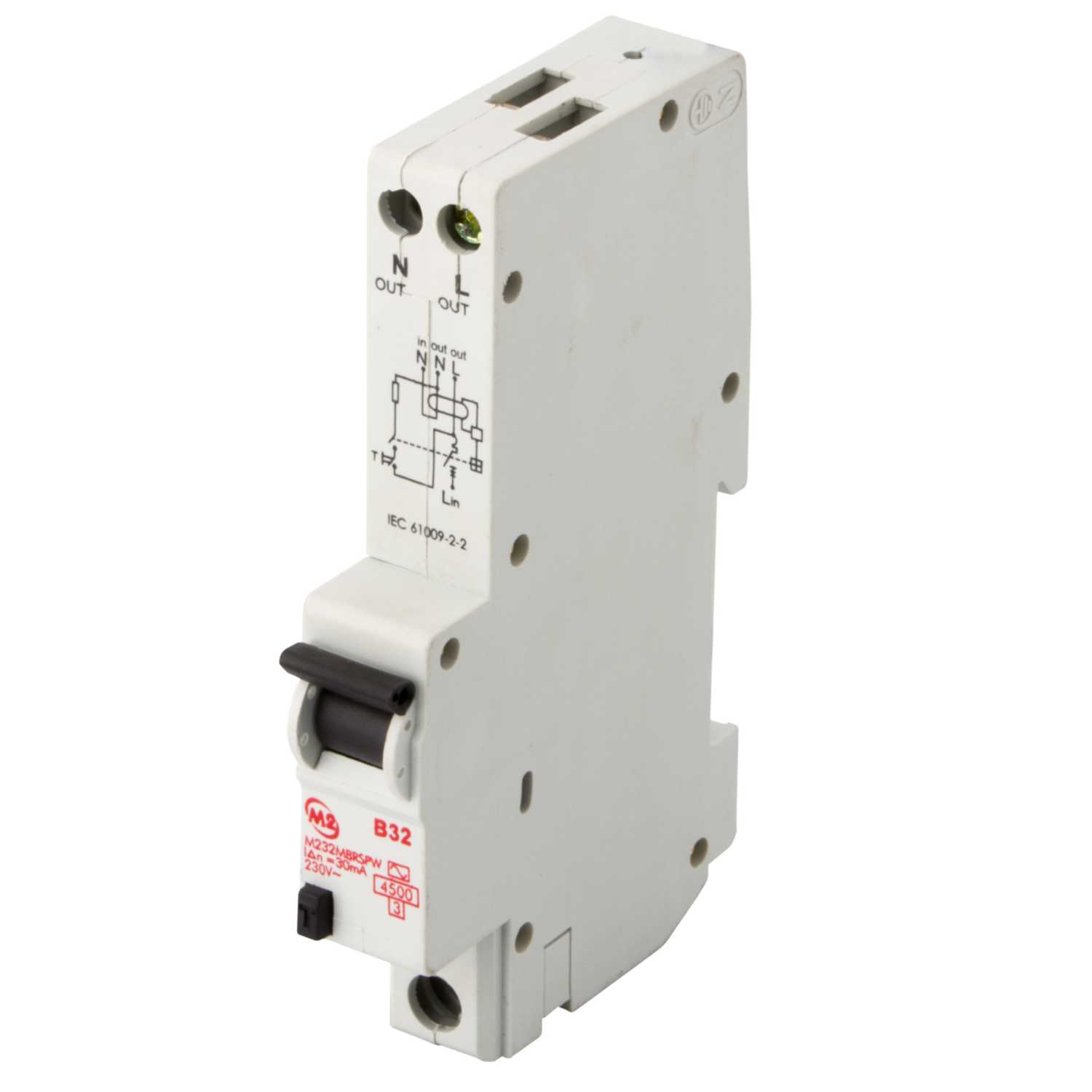 M2 32A Single Pole 1 Module 6kA Type B 30mA RCBO (M232MBRSP) | CEF