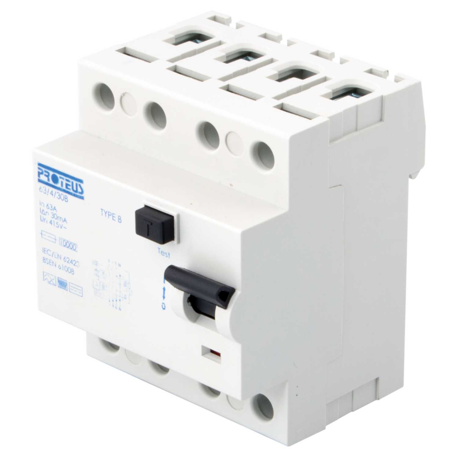 Proteus 63A 4 Pole Type B 30mA RCD (63/4/30B) | CEF