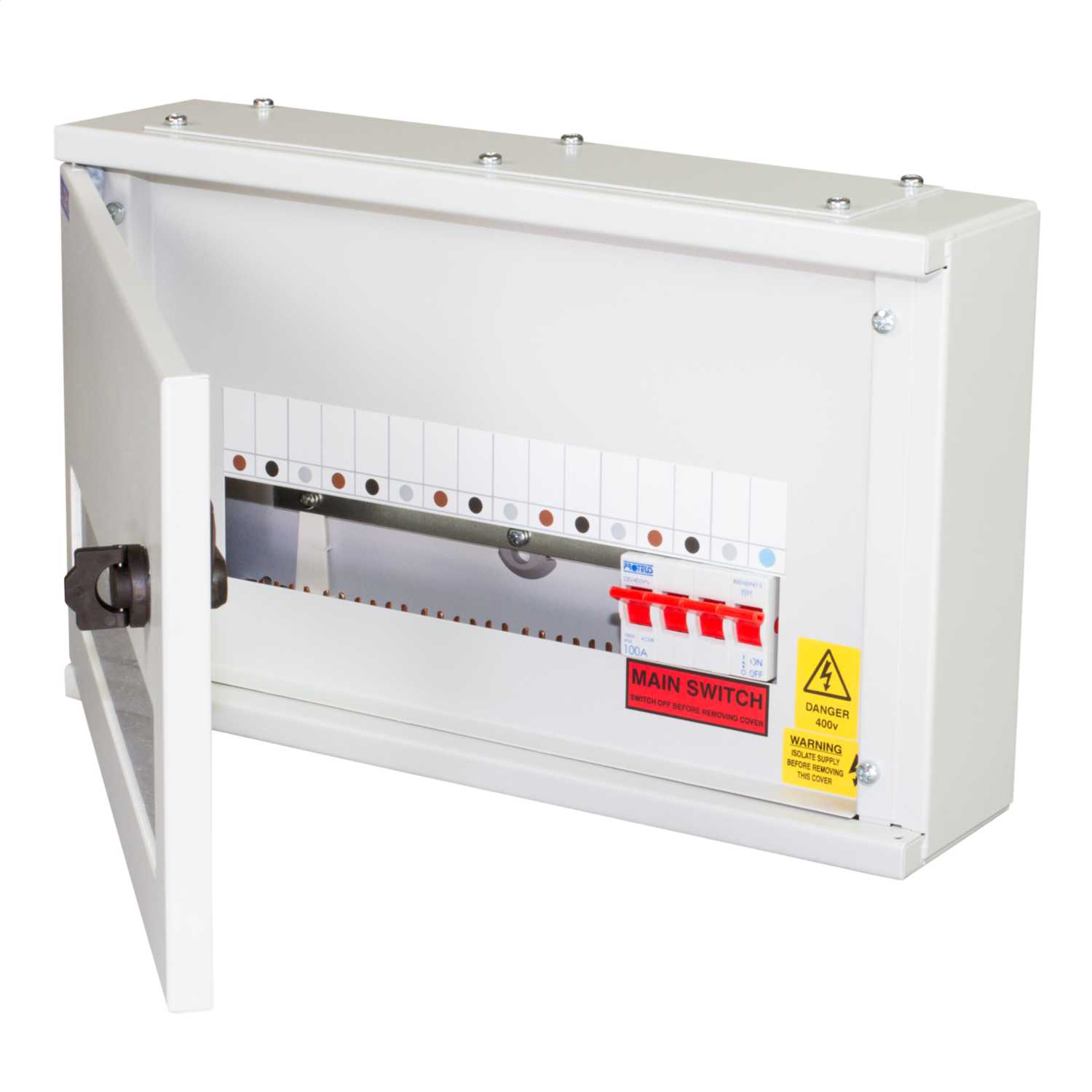 Proteus 4 Way 100A Distribution Board Electrical Panels/Distribution