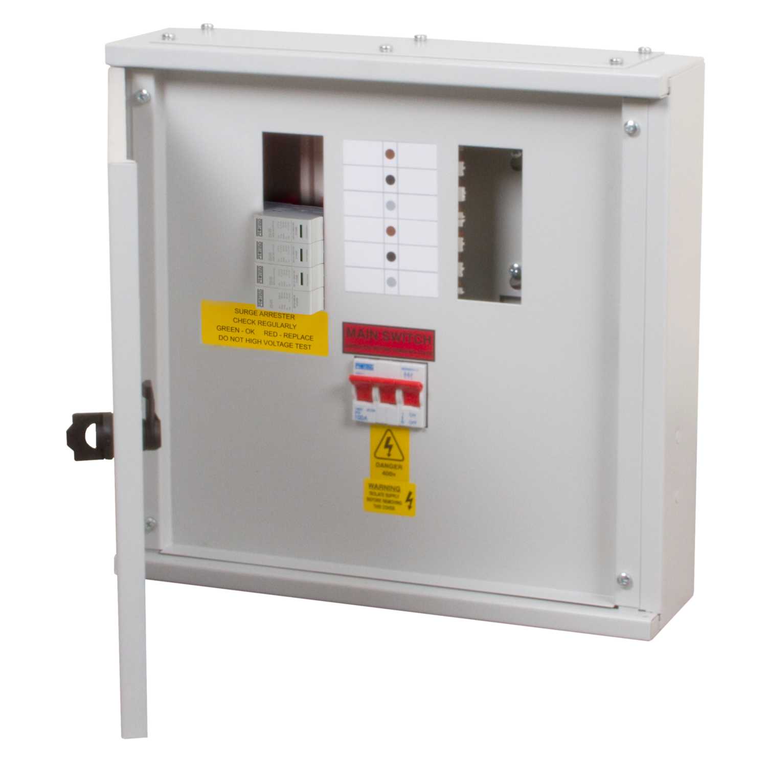 Proteus 3 Way TP+N Distribution Board with 125A and Type 1+2
