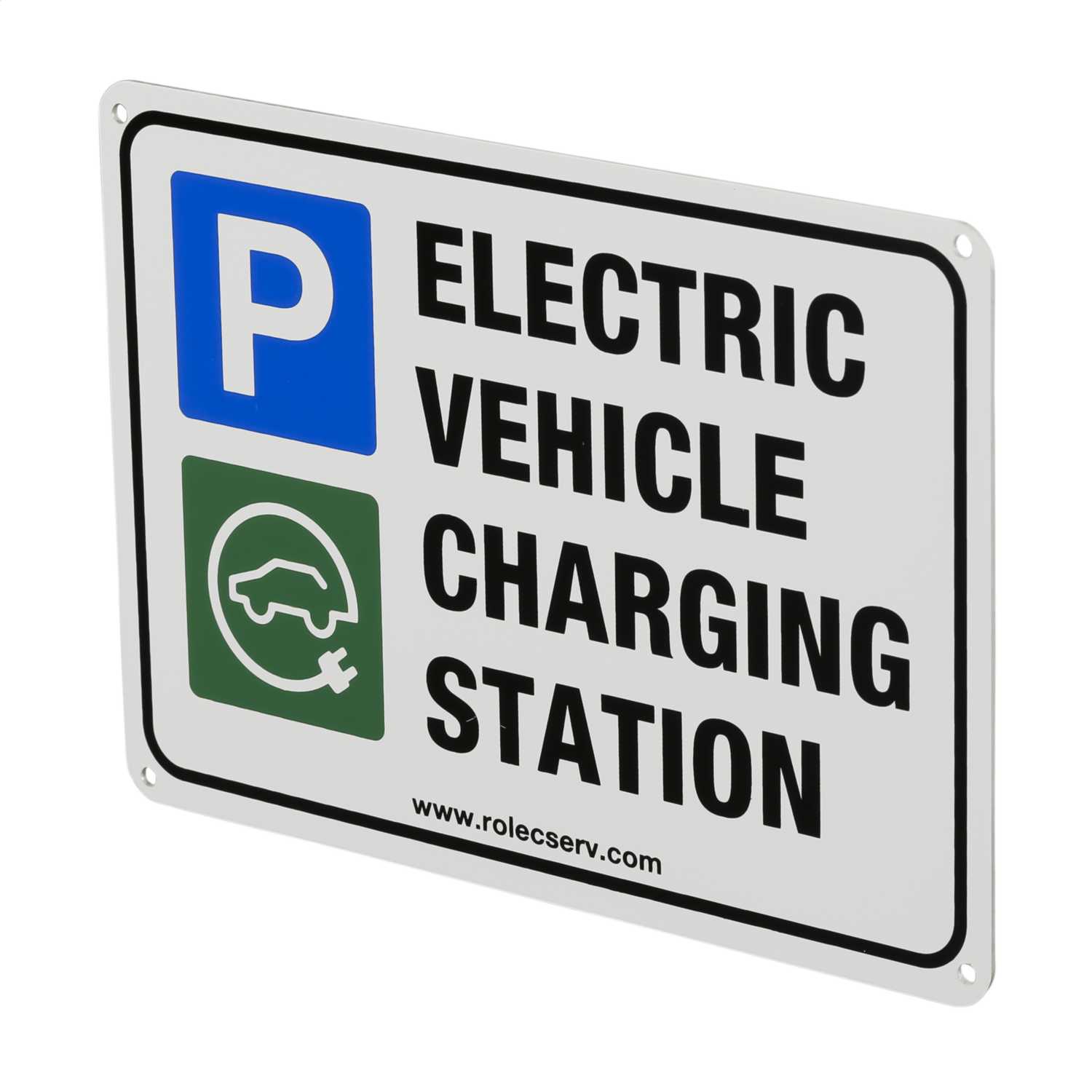 Rolec EV A4 Aluminum Electric Vehicle Charging Station Sign (EVPS0010