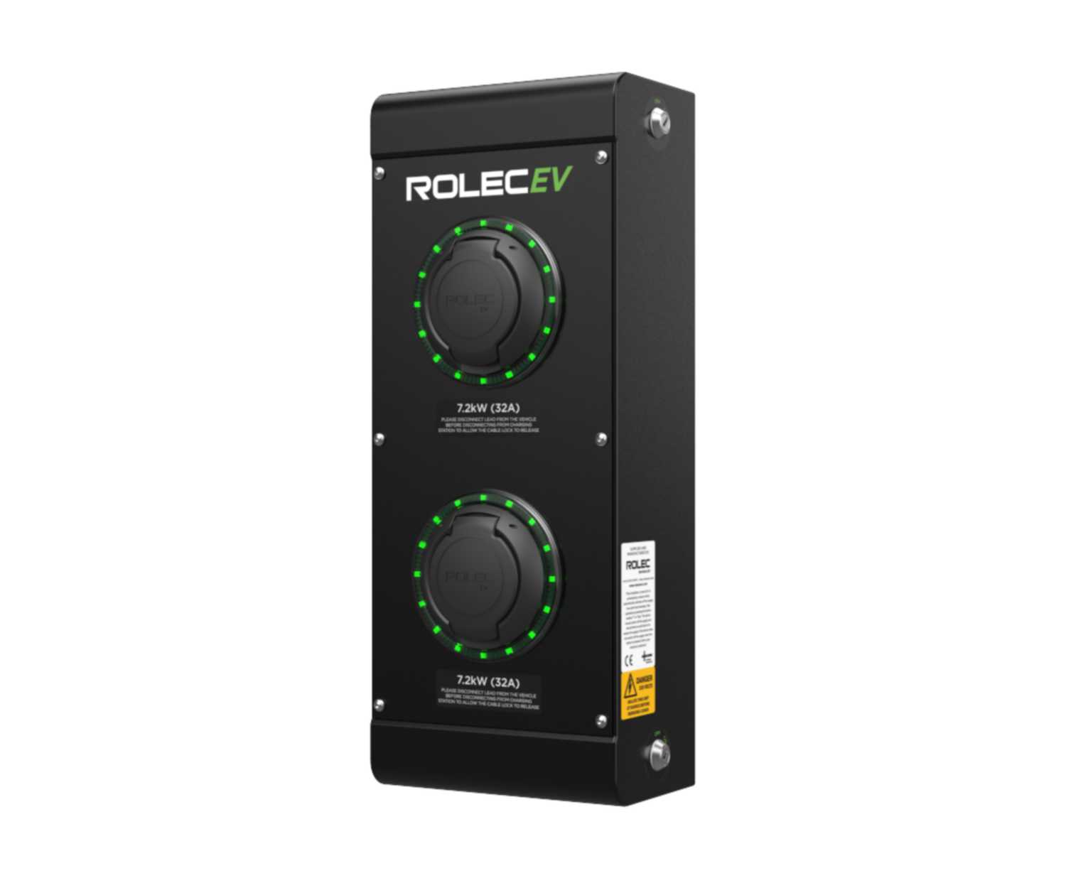 Rolec EV SecuriCharge Wall Charging Station with 2 x 32A Sockets