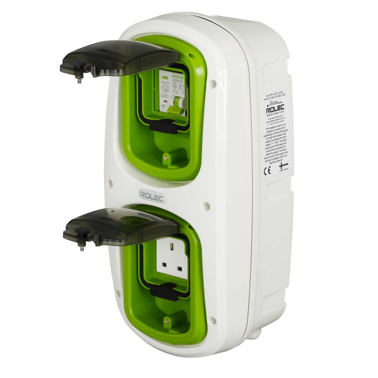 Rolec EV WallPod Ready Charging Station with 13A Socket