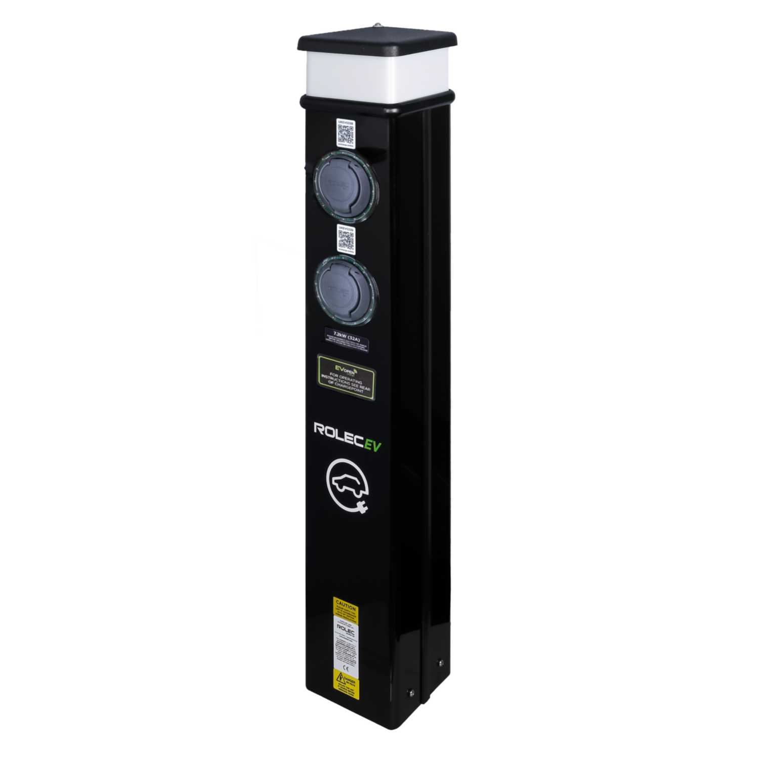 Rolec EV BasicCharge EV OpenCharge Pedestal with 2 x 32A Type 2 Sockets