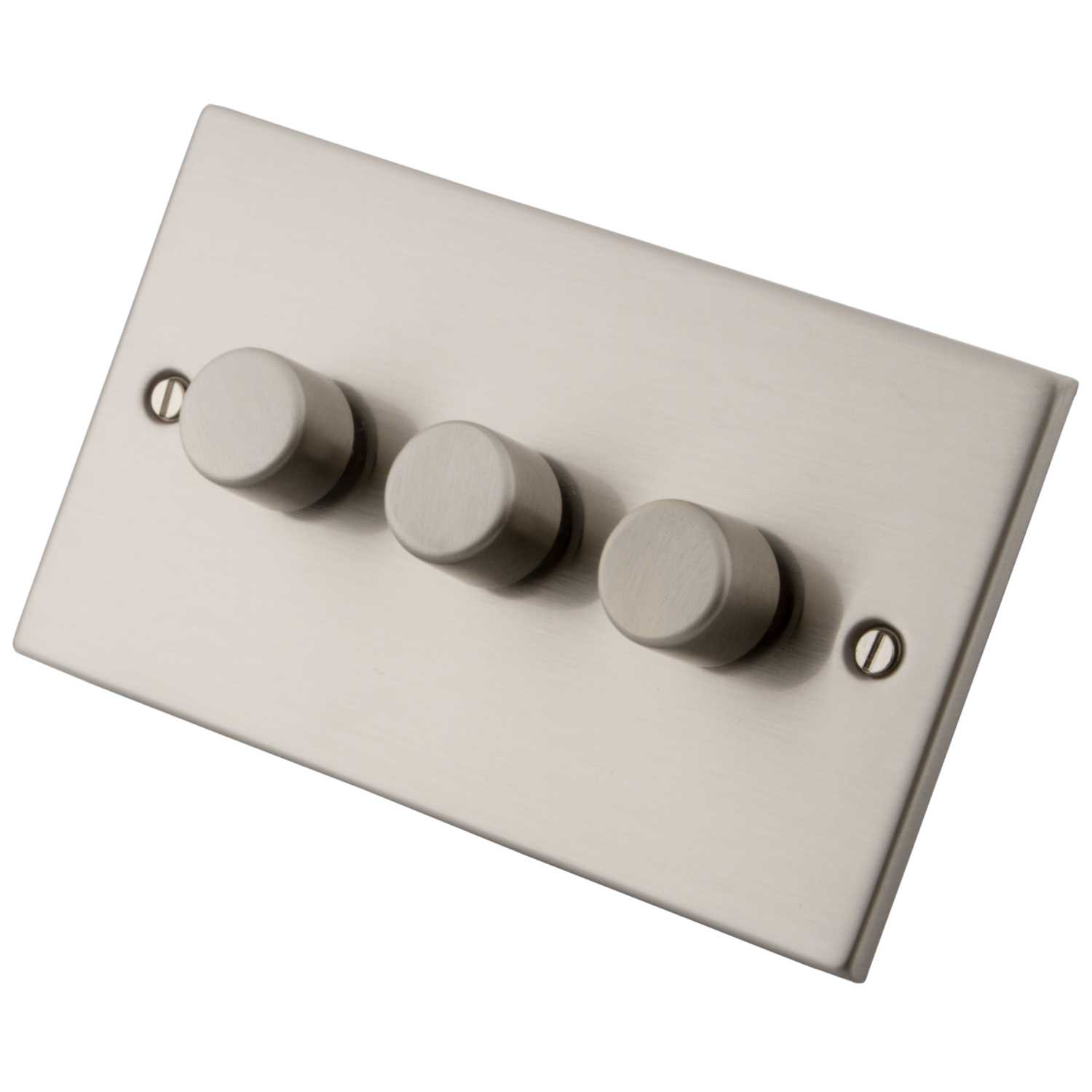 M2 400W 3 Gang 2 Way Special Application Dimmer Brushed Stainless Steel