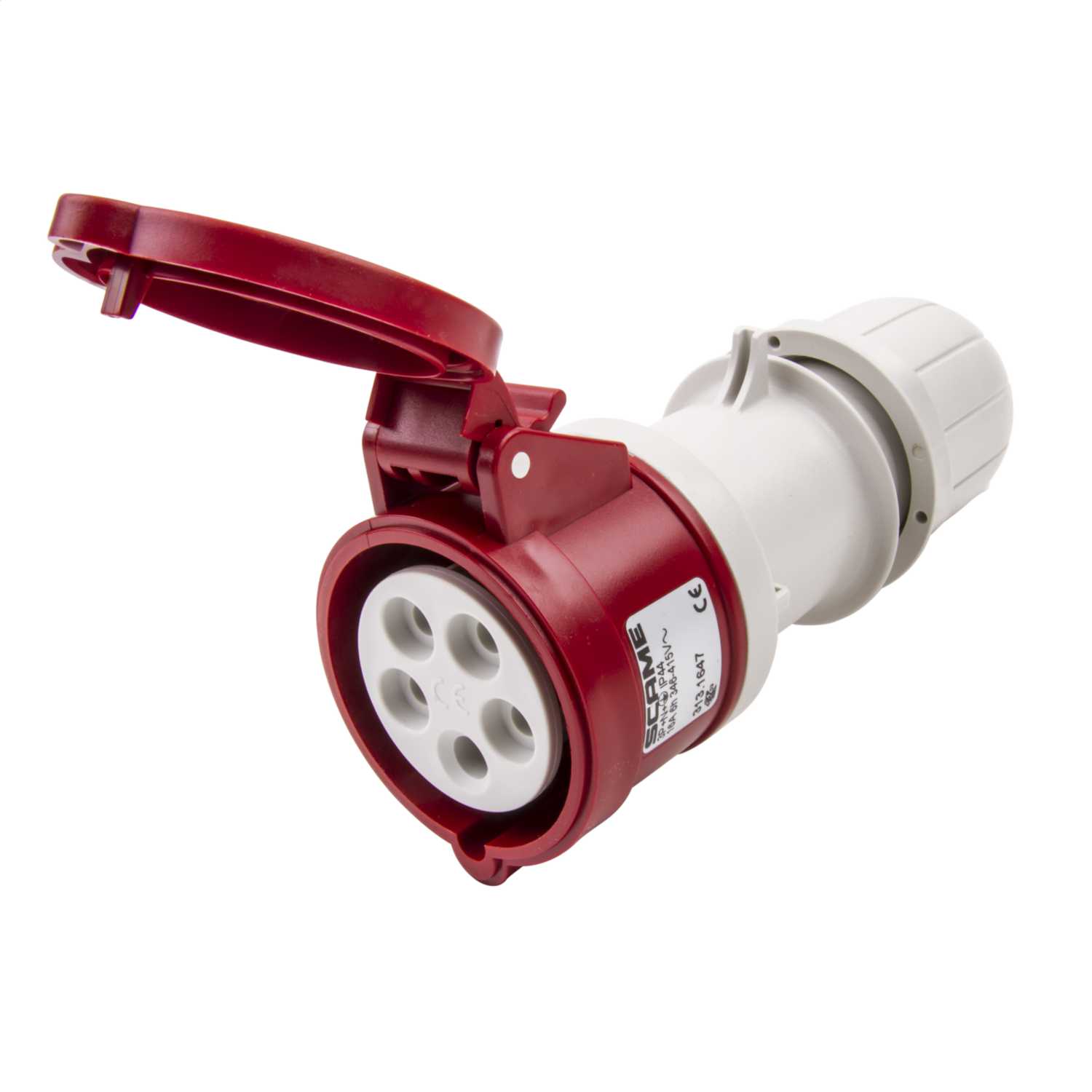 Scame OPTIMA 16A 3P+N+E 415V Coupler IP44 Red (313.1647) | CEF