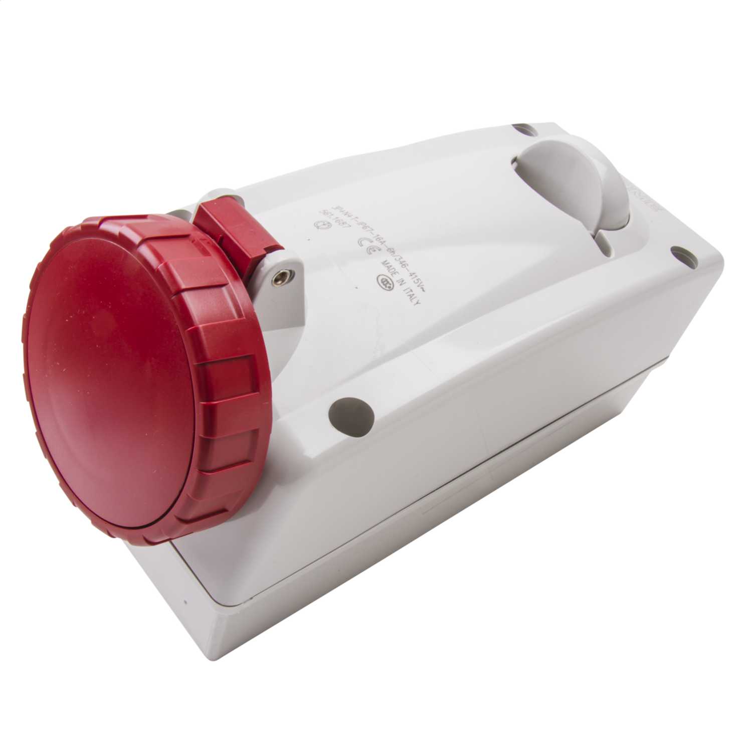 Scame advance 2 16a 3p n e 415v interlocked socket ip67 561 1687 cef