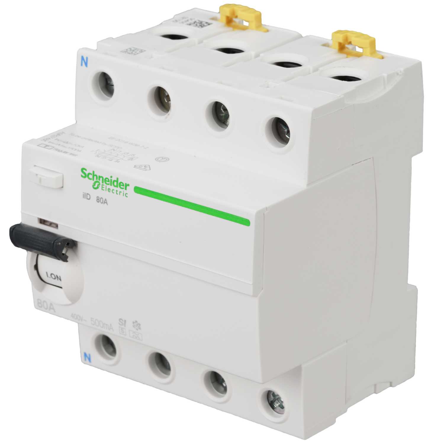 Schneider Acti9 80A 4 Pole 500mA Type A Selective Time Delay DC ...