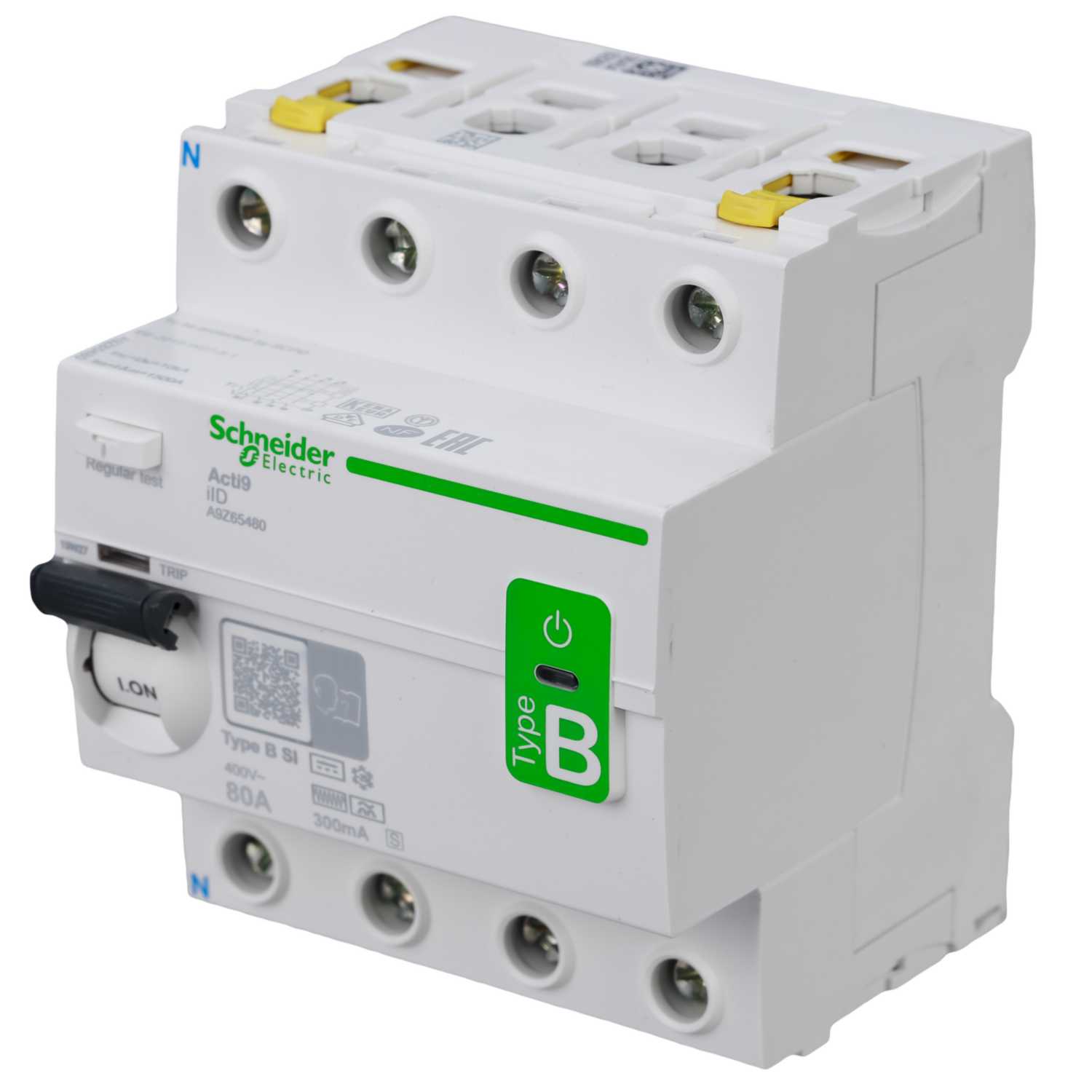 Schneider Acti9 80A 4 Pole 300mA Type B Selective Time Delay DC