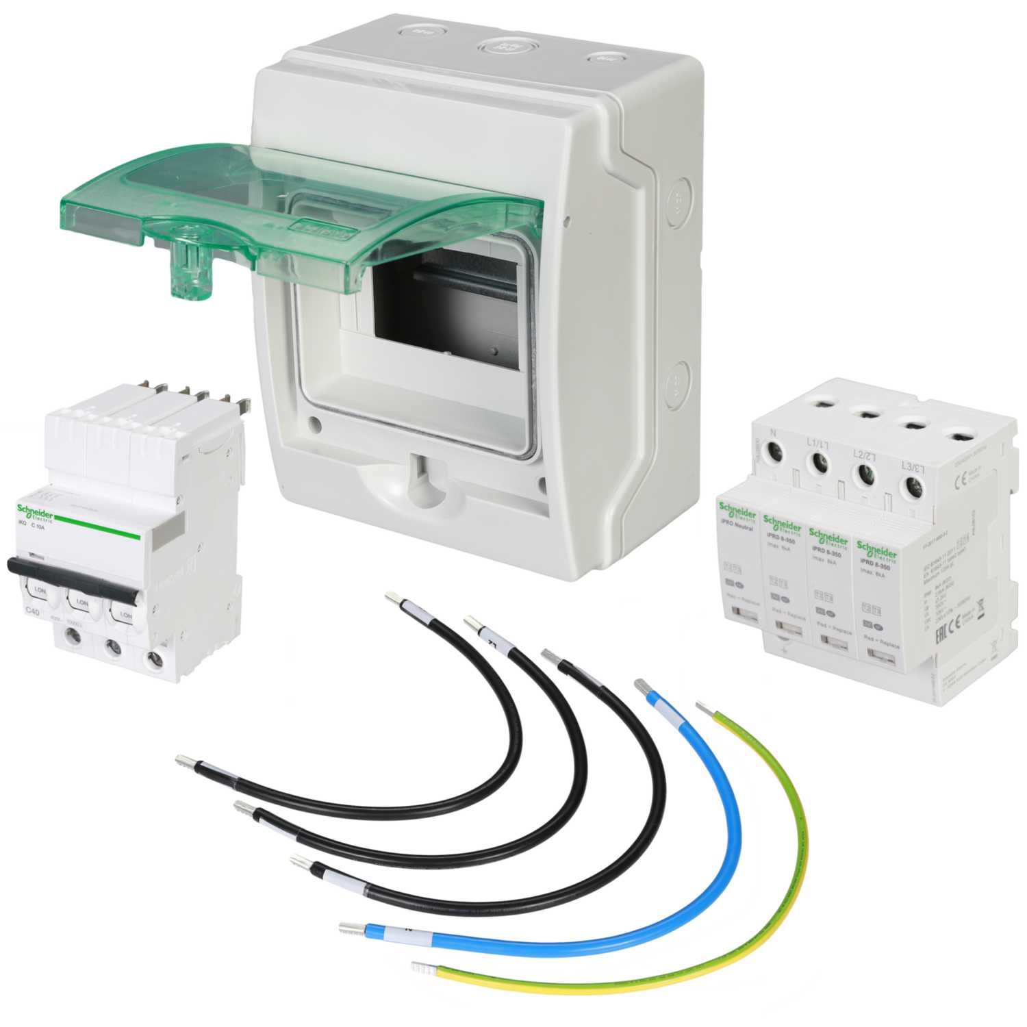 Schneider Square D IKQ 8kA 3 Pole and Neutral Type 2+3 Surge Arrester