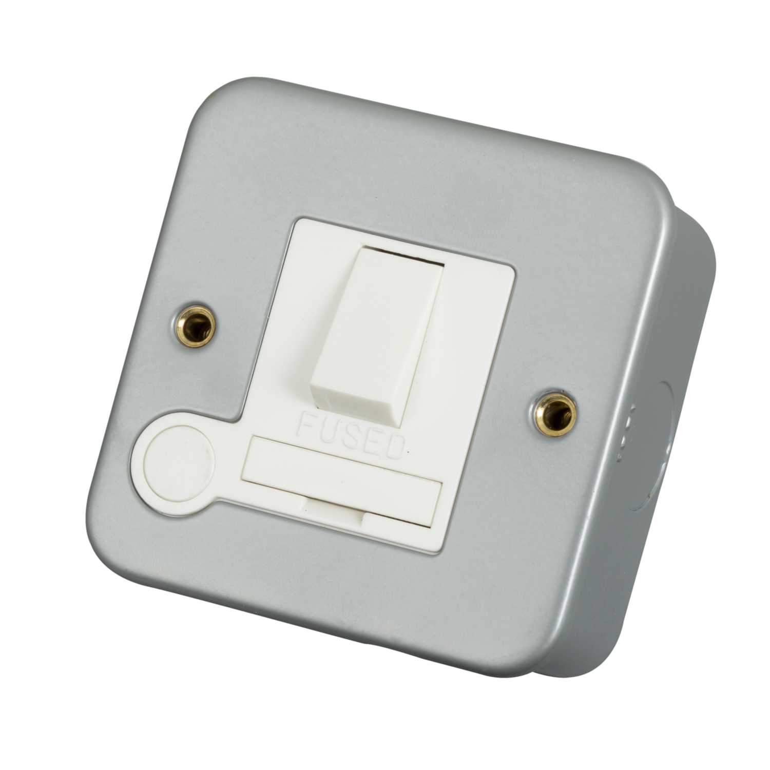 Scolmore Click Essentials 13A DP Switched Fused Spur with Flex Outlet Metal Clad (CL051) CEF