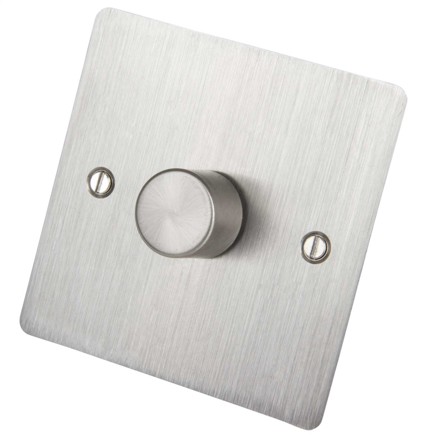 Scolmore Click Define 400W 1 Gang 2 Way Dimmer Switch Stainless Steel