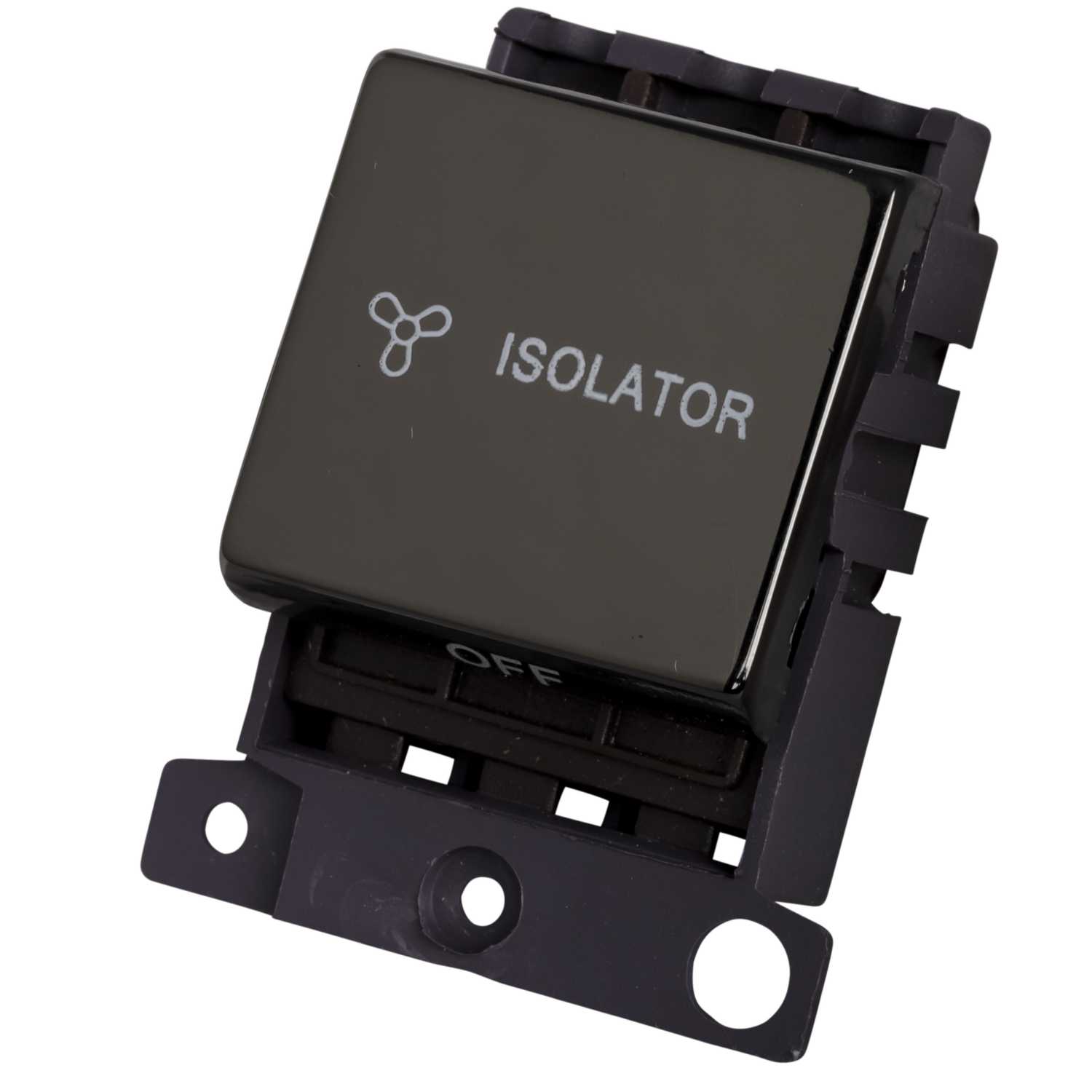Scolmore Click Mini Grid 10A Triple Pole Fan Isolator Switch Module