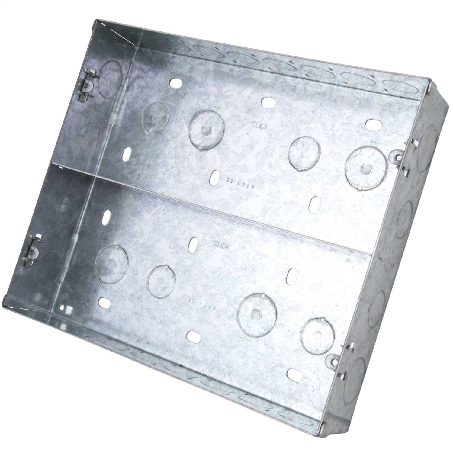 Scolmore Click New Media 16 Module Media Plate Back Box with 2 Movable