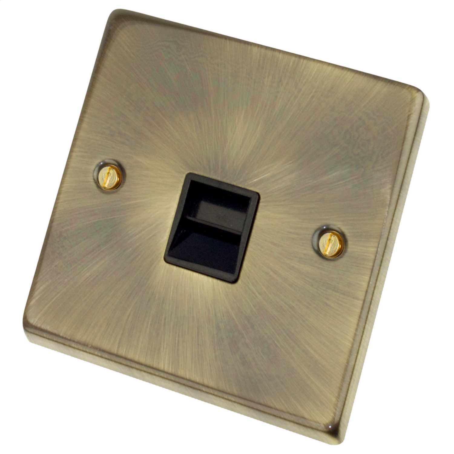 Scolmore Click Deco 1 Gang Secondary Telephone Socket Black Insert ...