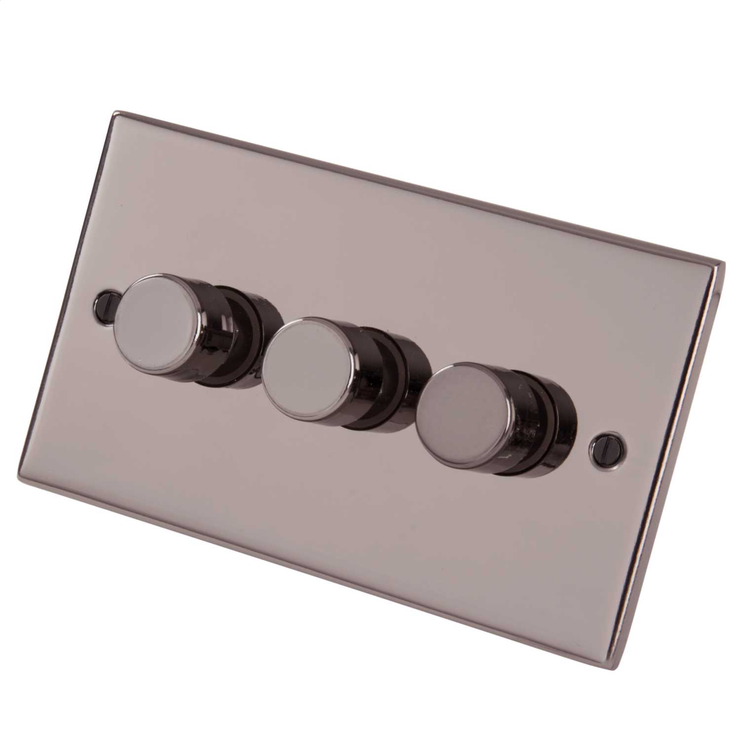 Scolmore Click Deco 400W 3 Gang 2 Way Dimmer Switch Black Nickel (VPBN153) CEF