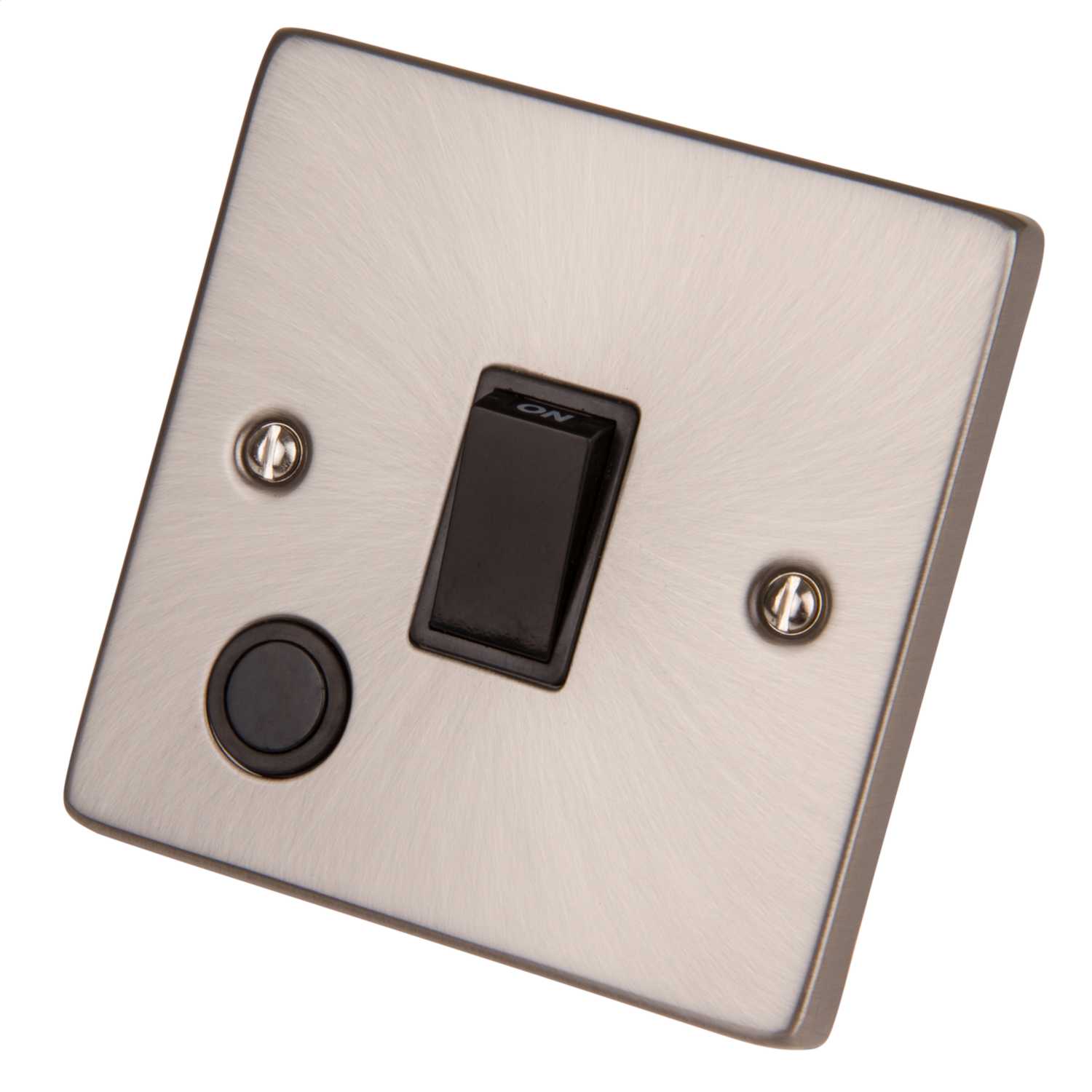 Scolmore Click Deco 20A DP 1 Gang Switch with Flex Outlet Black Insert ...