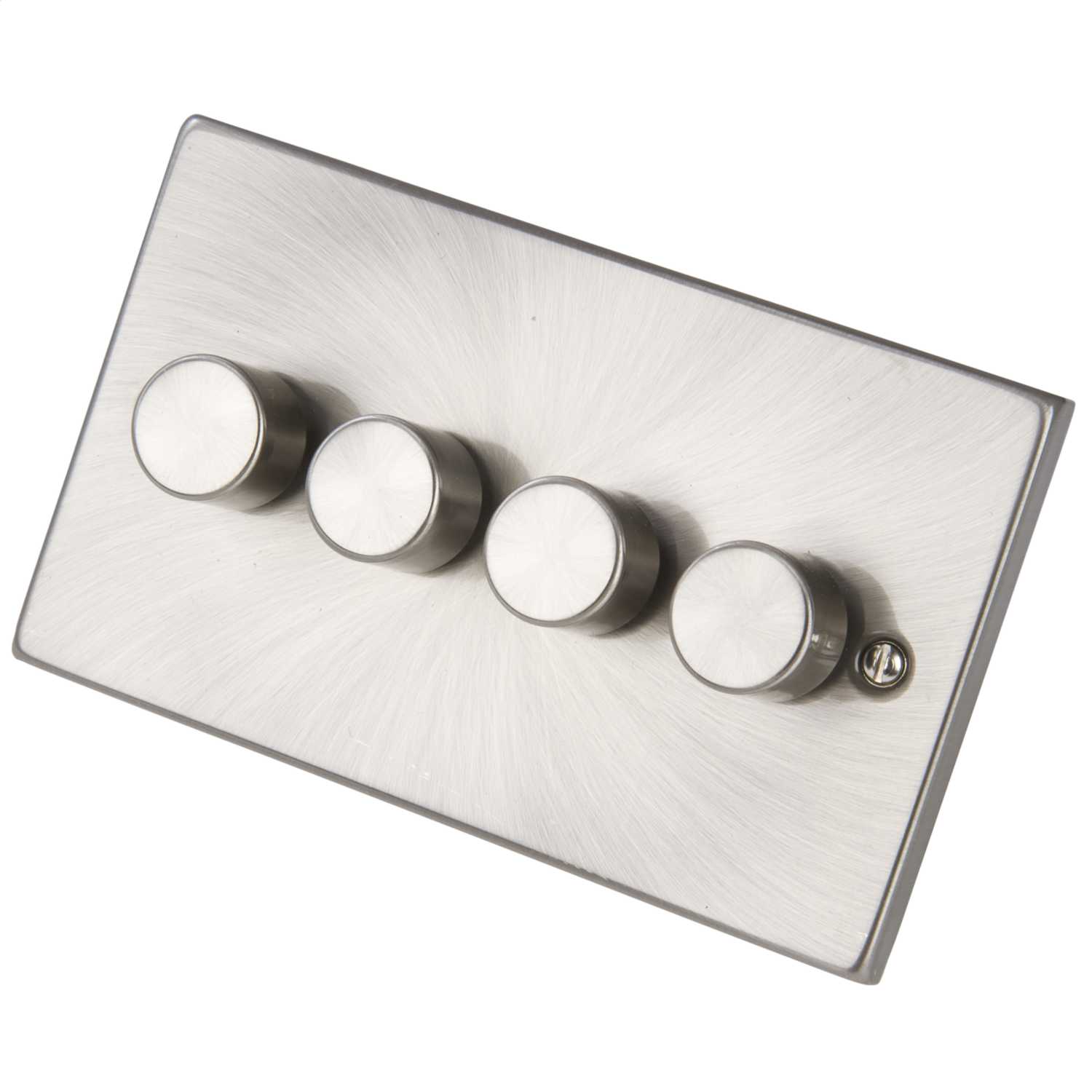 Scolmore Click Deco 400W 4 Gang 2 Way Dimmer Switch Satin Chrome