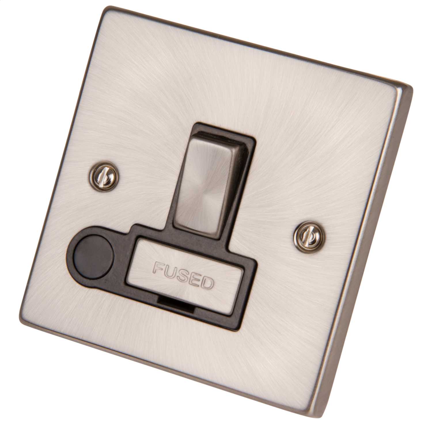 Scolmore Click Deco 13A Switched Fused Spur with Flex Outlet Metal