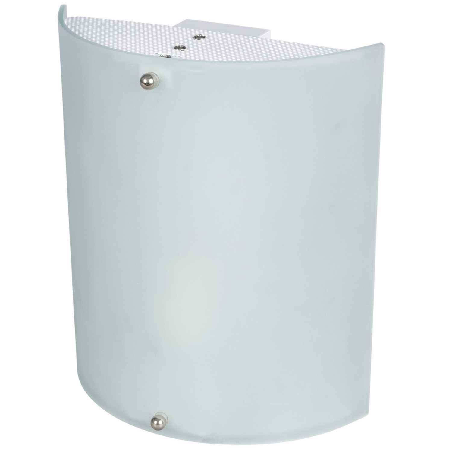 Searchlight Frosted Glass Square Wall Light with Chrome Trim (1087) CEF