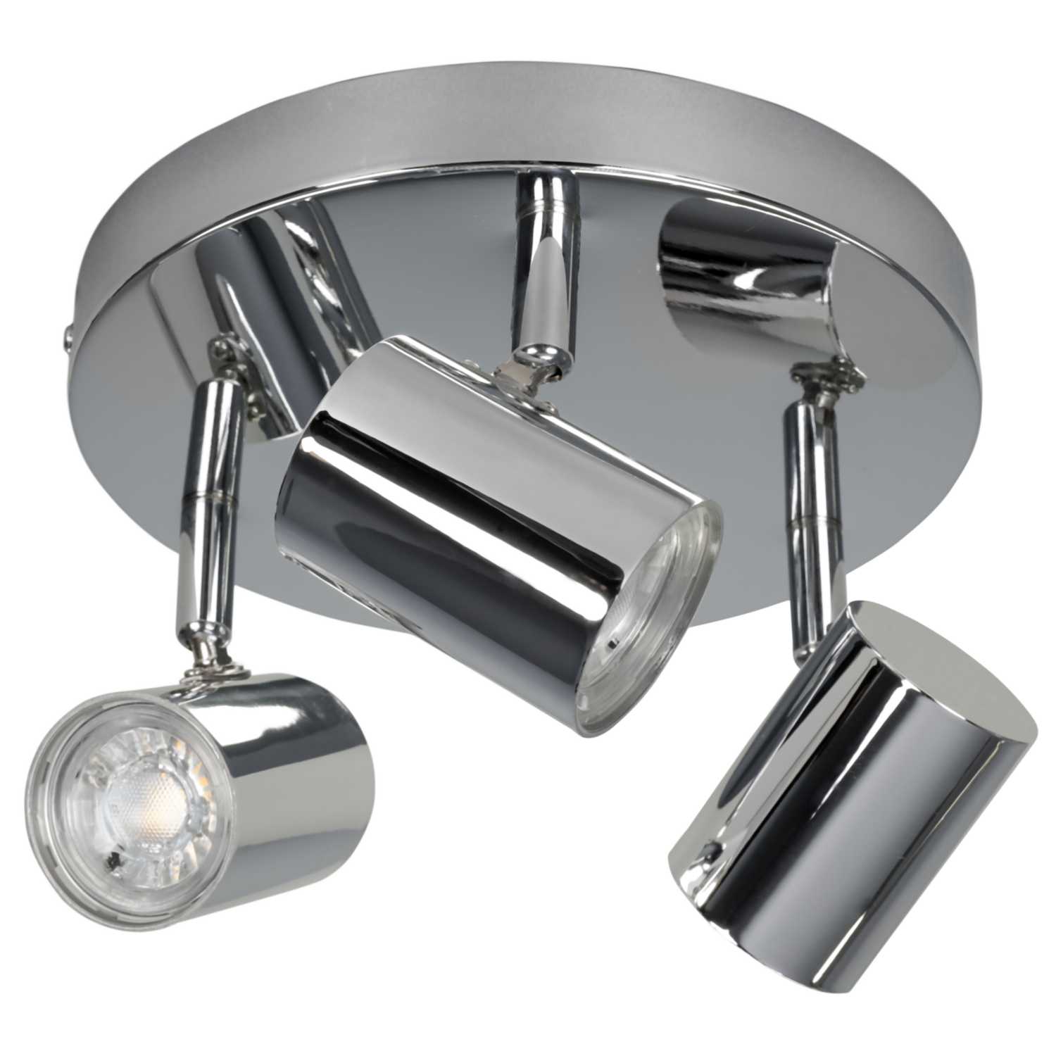 Searchlight Rollo 12W LED 3 Light Round Spot Chrome 3000K (3173CC) CEF