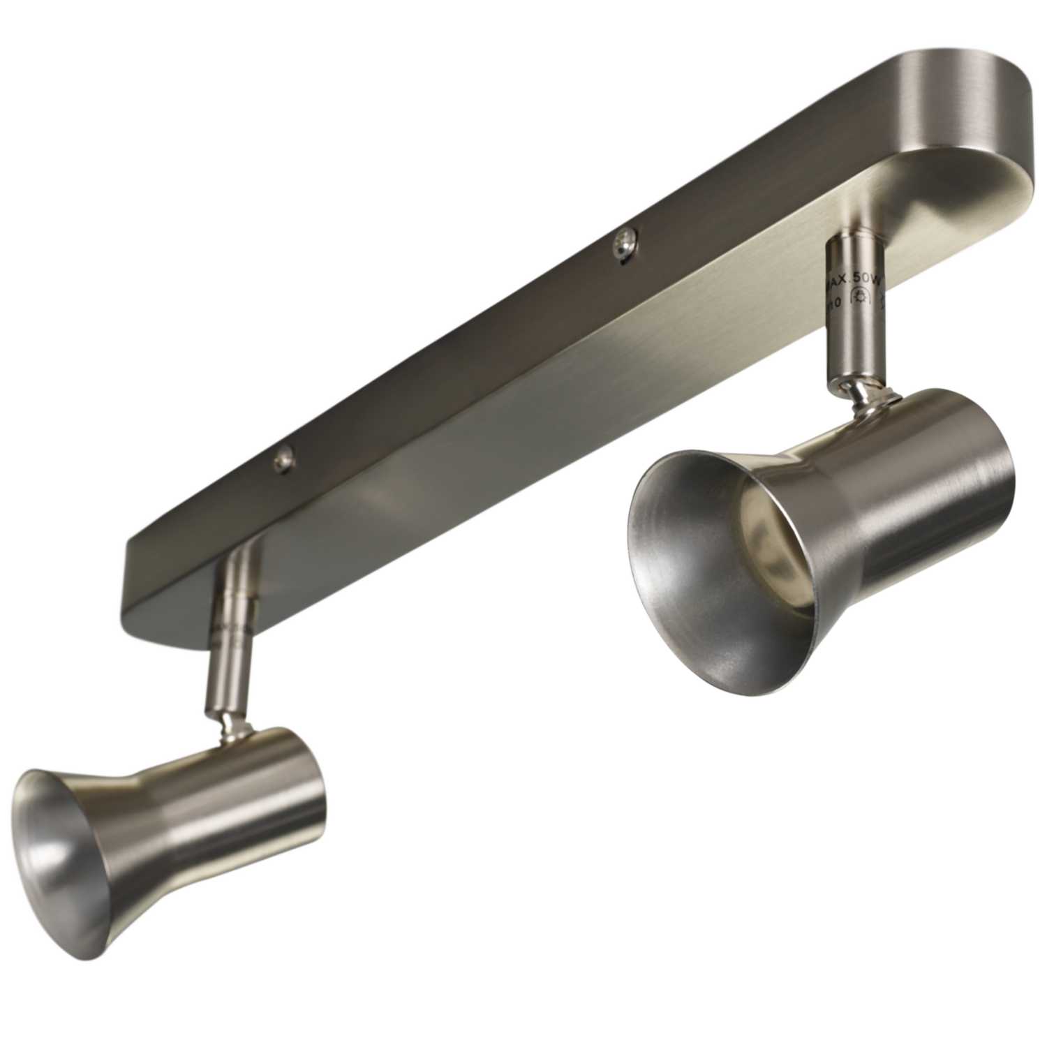 Firstlight Magnum 2 Ceiling or Wall Spot Light Bar Brushed Steel