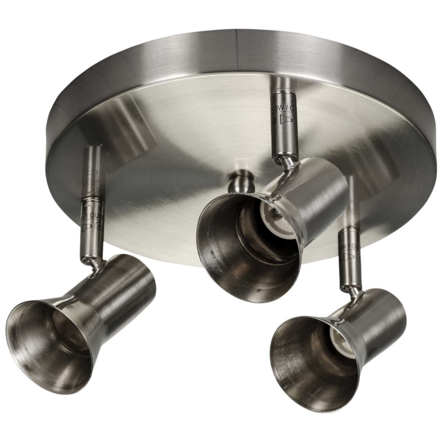 Firstlight Magnum 3 Flush Ceiling Spot Light Brushed Steel (6093BS) CEF