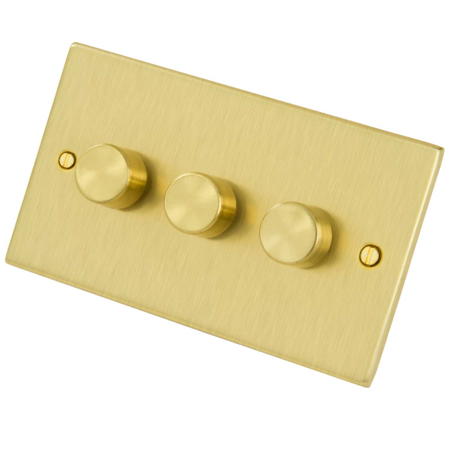 LGA Selectric 400W 3 Gang 2 Way Dimmer Switch Satin Brass (DSL811) CEF