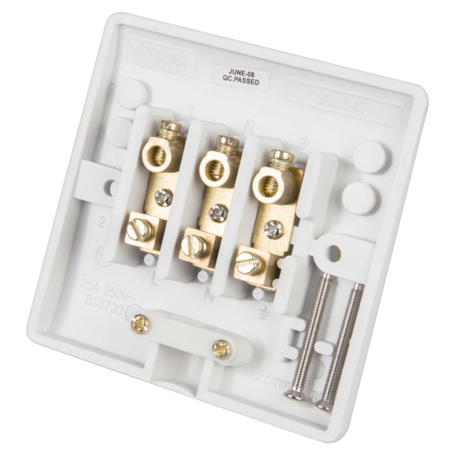 LGA Selectric 25A 1 Gang Flex Outlet White (SSL547) CEF