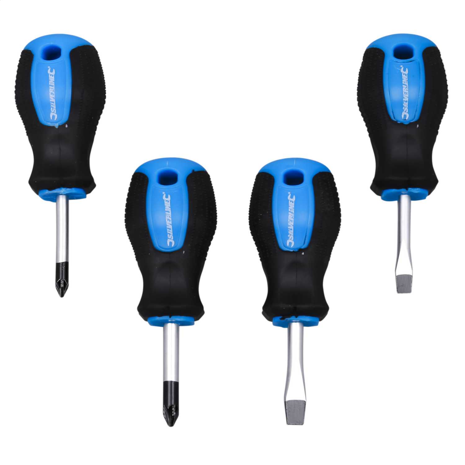 Silverline 4 Piece Stubby Screwdriver Set (893790) CEF