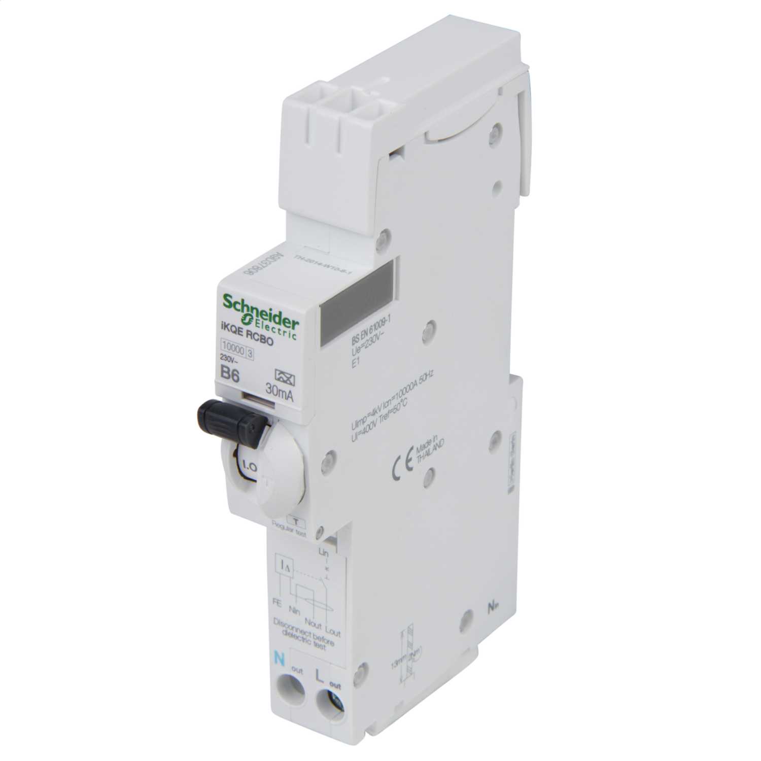 Schneider Square D IKQ 6A Single Pole And Neutral 1 Module B Curve 10kA ...