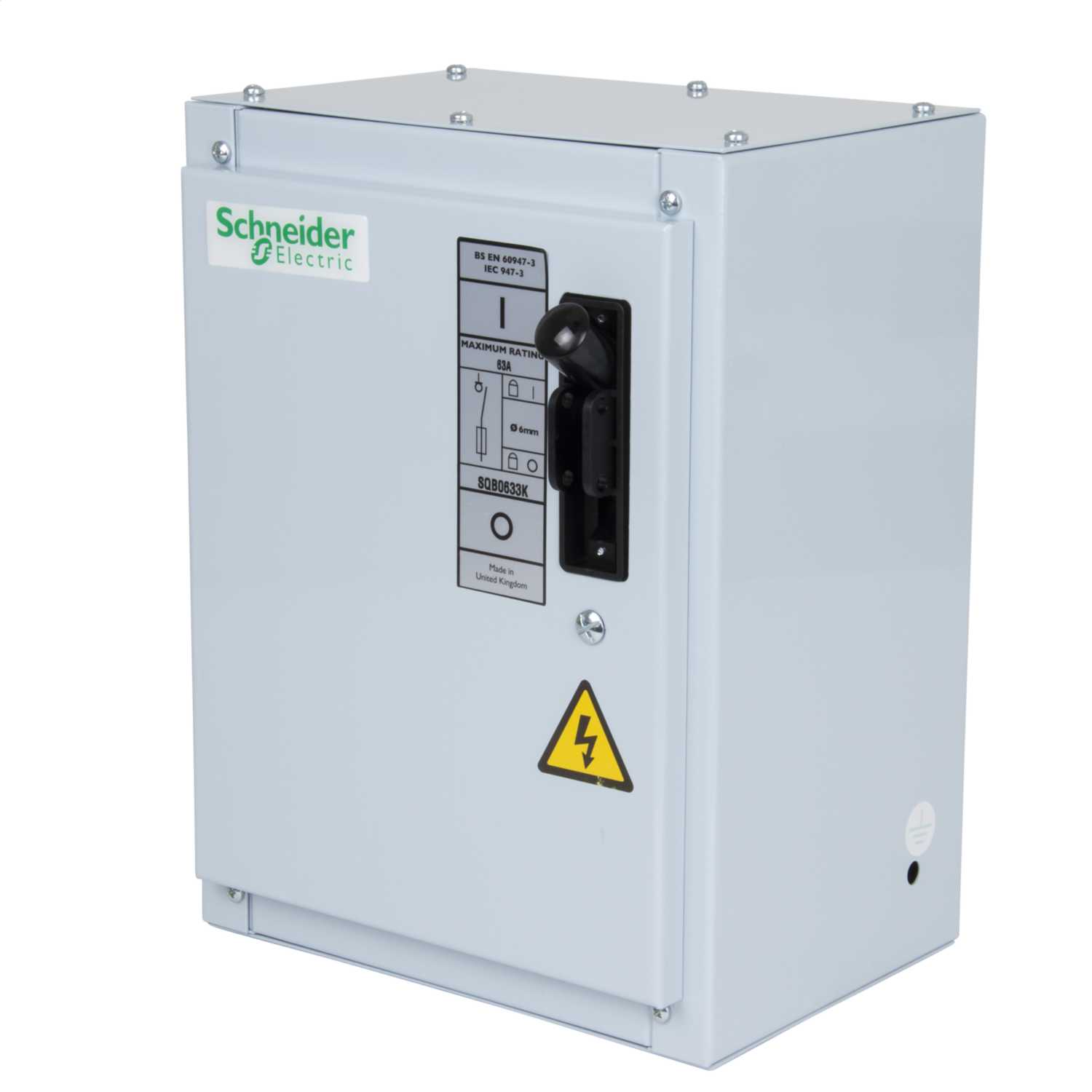 Schneider Square D 63A TP+N Metal Fused Switch (SQB0633K) CEF