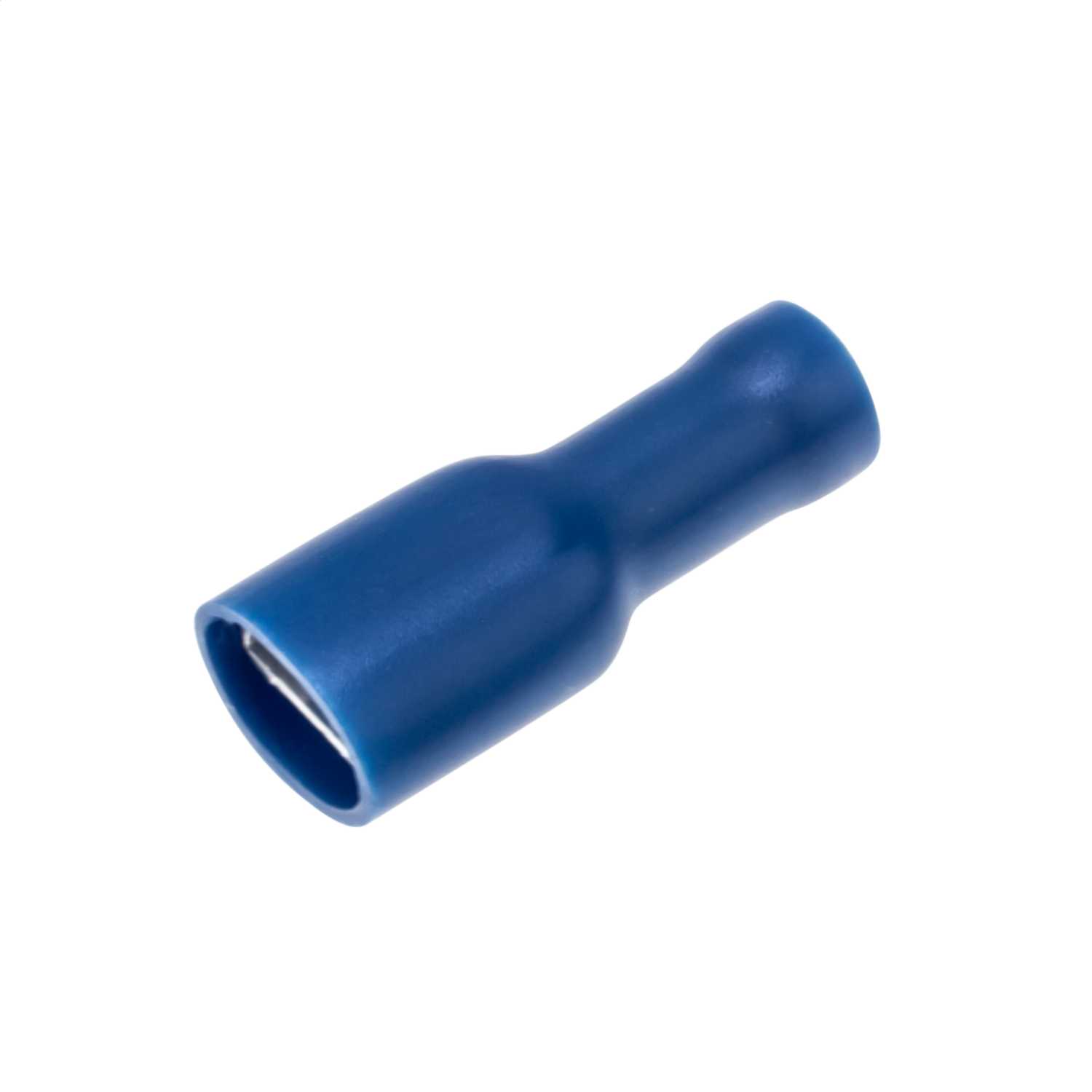 Engex 6.3mm Blue Female Spade Crimp Lugs for 2.5mm Cables (Pack of 100