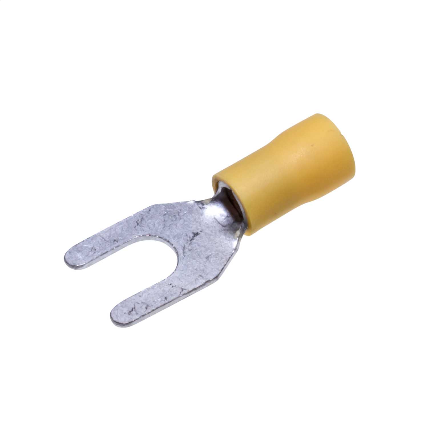 Engex 6mm Yellow Fork Crimp Lugs for 6mm Cables (Pack of 100) (613008