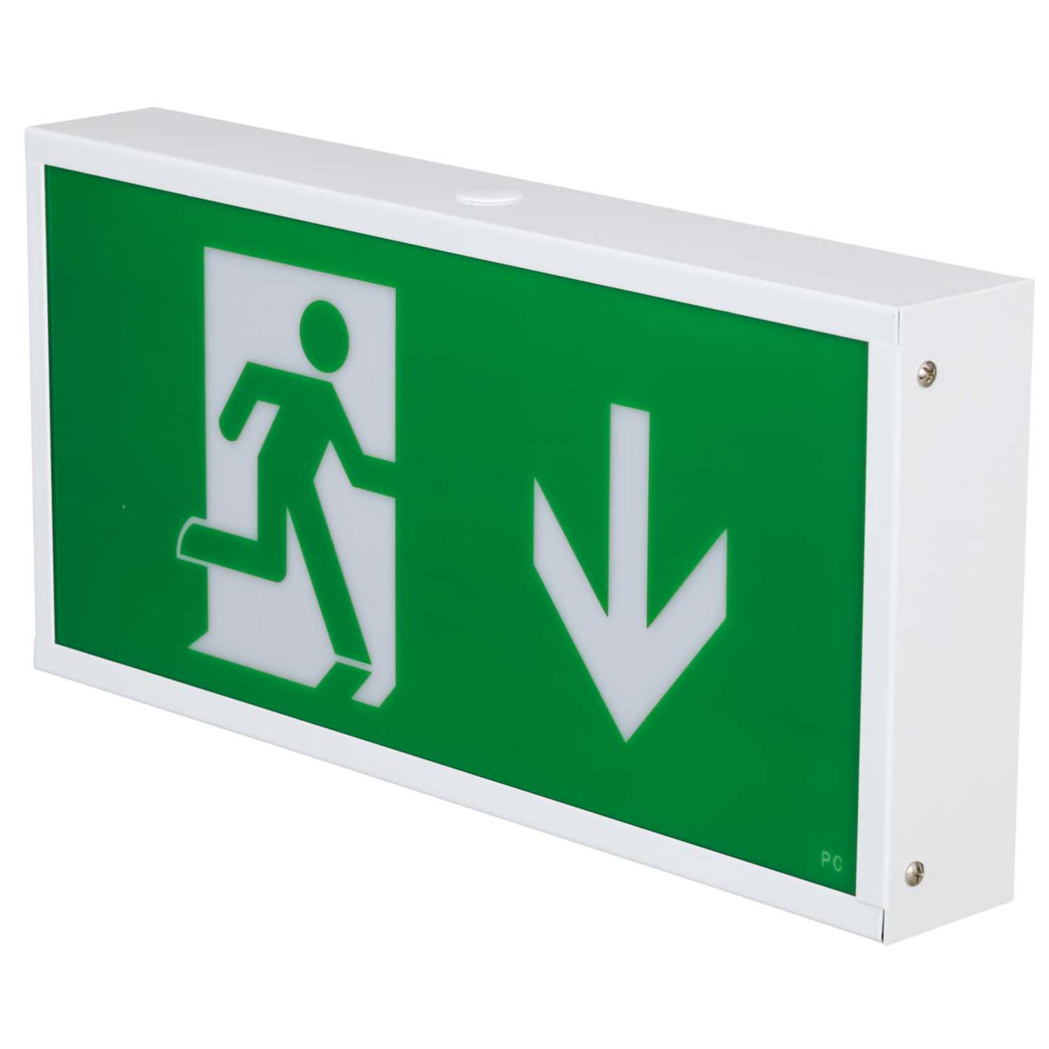 Xcite 5W LED Emergency Maintained Exit Box with Arrow Down Legend