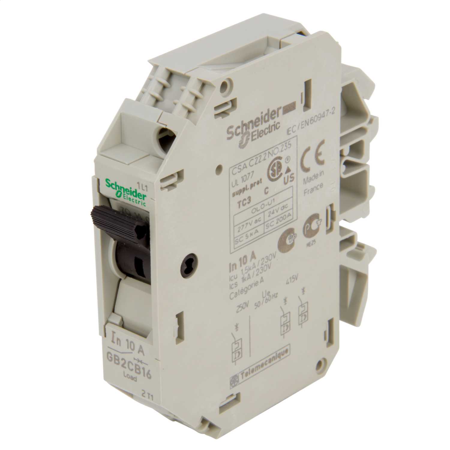 Schneider Telemecanique 10A SP 1.5kA Thermal Circuit Breaker