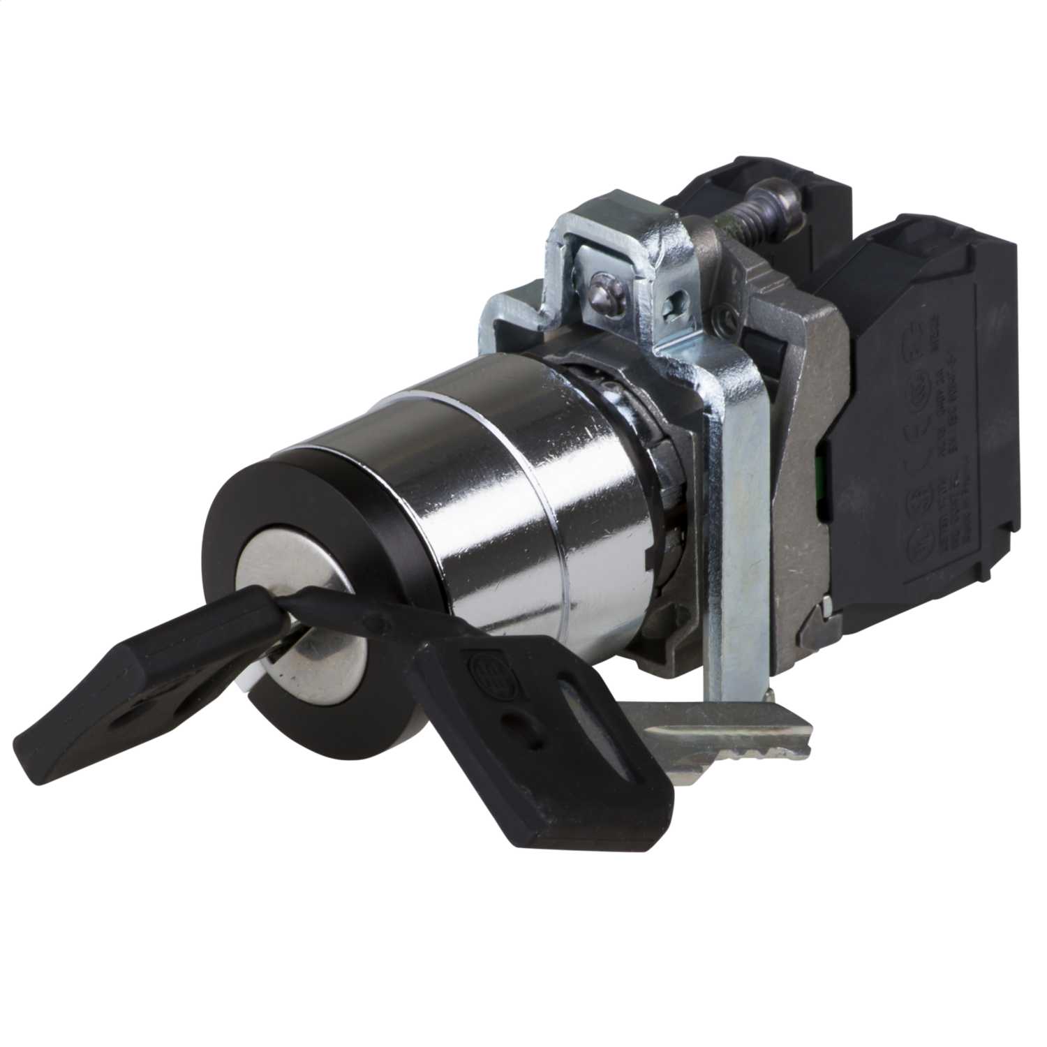Schneider Telemecanique Selector Key Switch 3 Position Stay Put 2 NO Contact with Ronis 455
