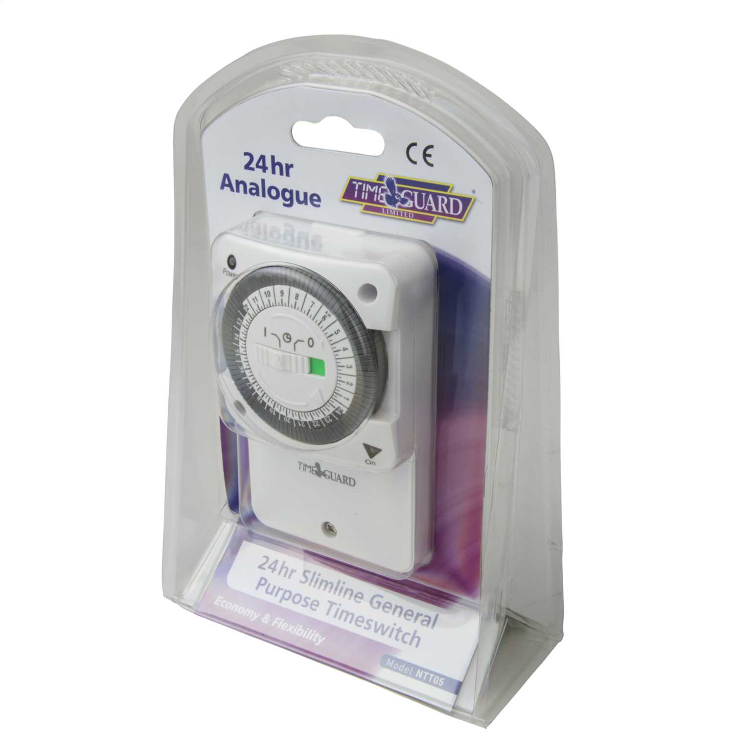 Timeguard 24 Hour 16A Slimline General Purpose Timeswitch (NTT05) CEF