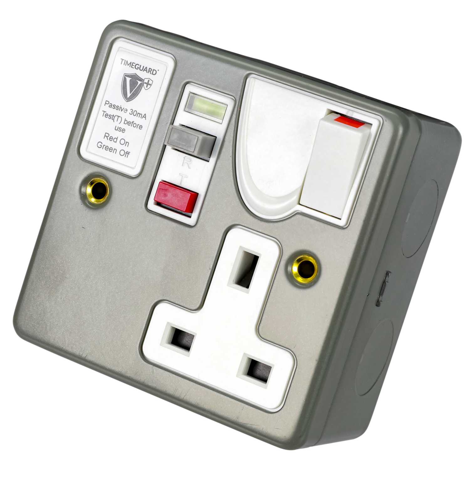 Timeguard 13A 1 Gang Passive RCD Socket Metal Clad (RCD04MPVN) CEF