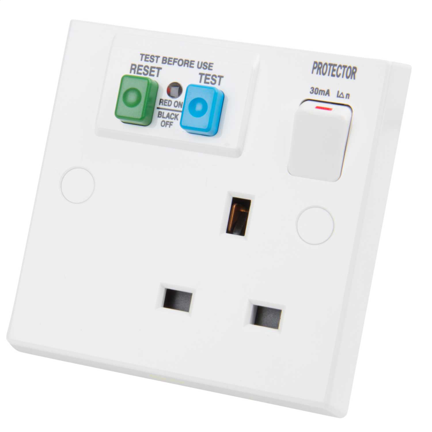 Volex 13A 1 Gang RCD Switched Socket White (VT1108) CEF